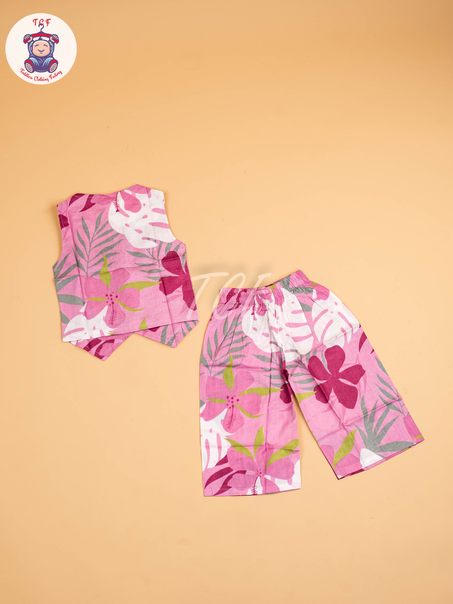 Purple - Girls Floral printed Co-ords Sets