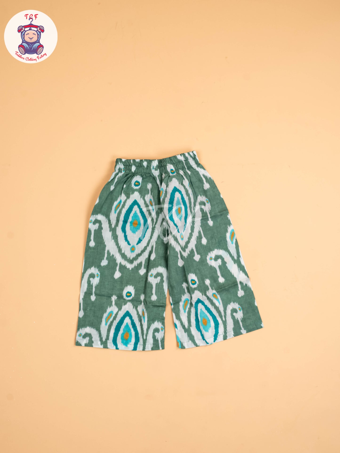 Green - Girls Ikat printed Co-ords Sets