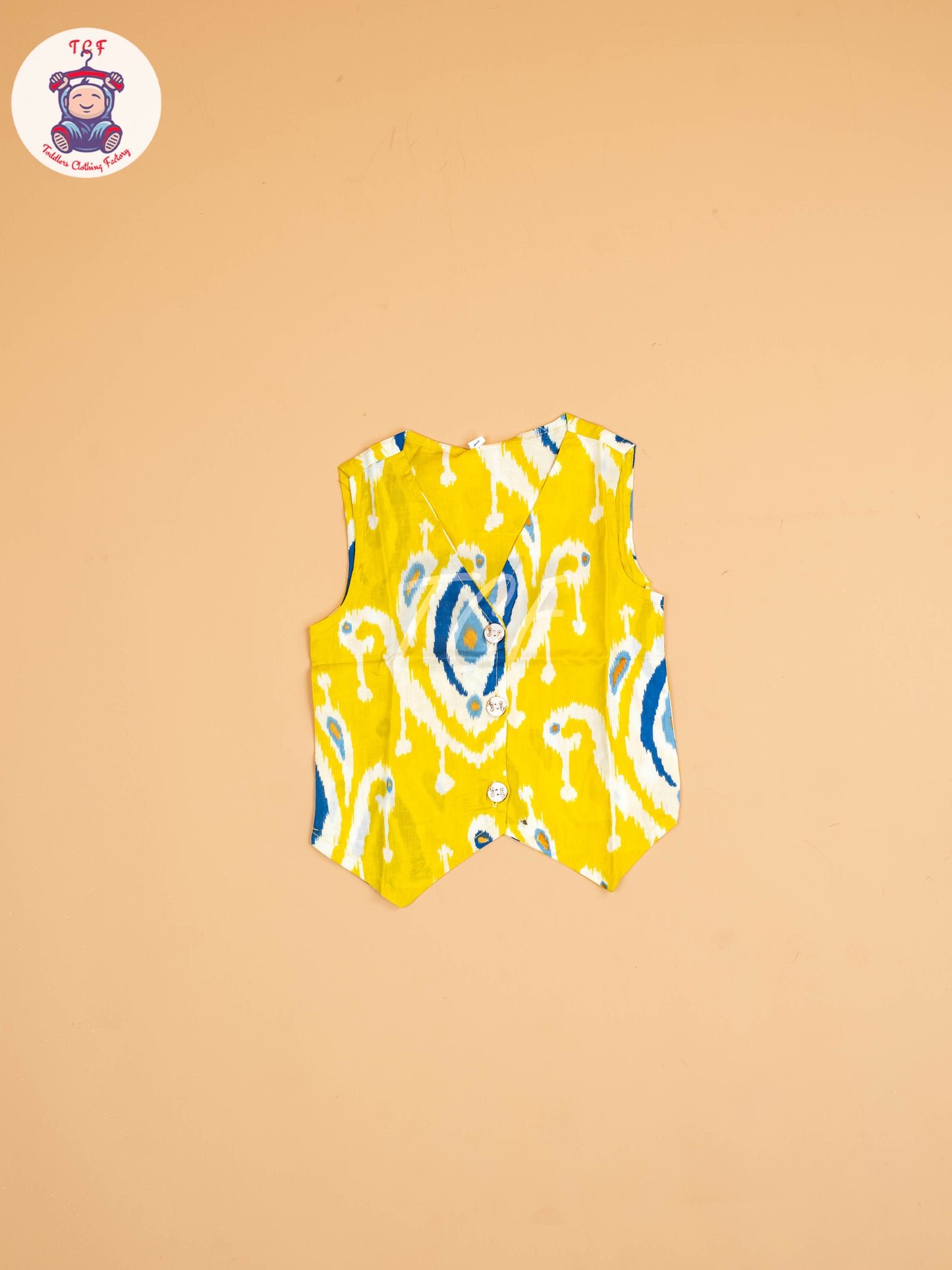 Yellow - Girls Ikat printed Co-ords Sets