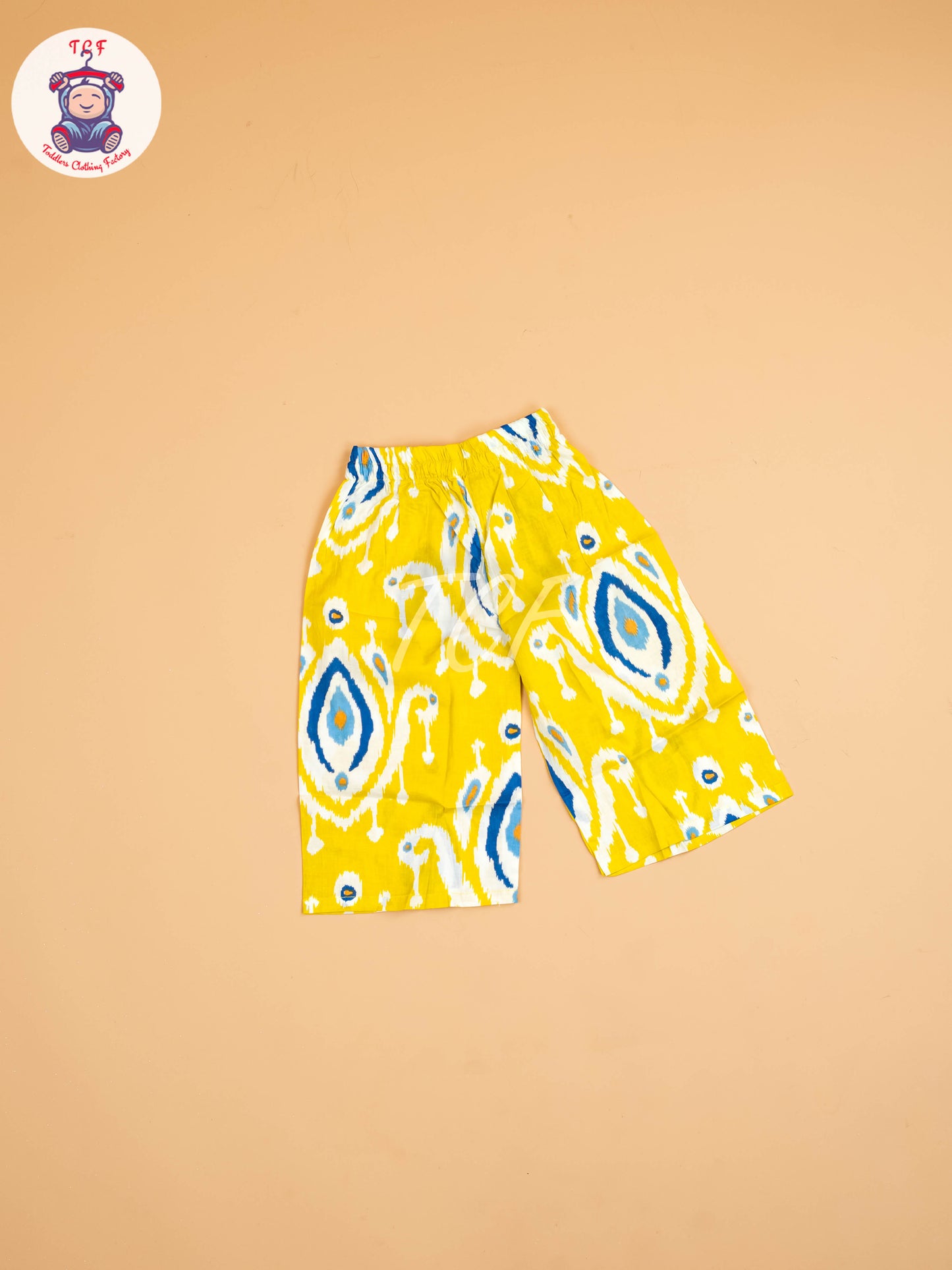 Yellow - Girls Ikat printed Co-ords Sets