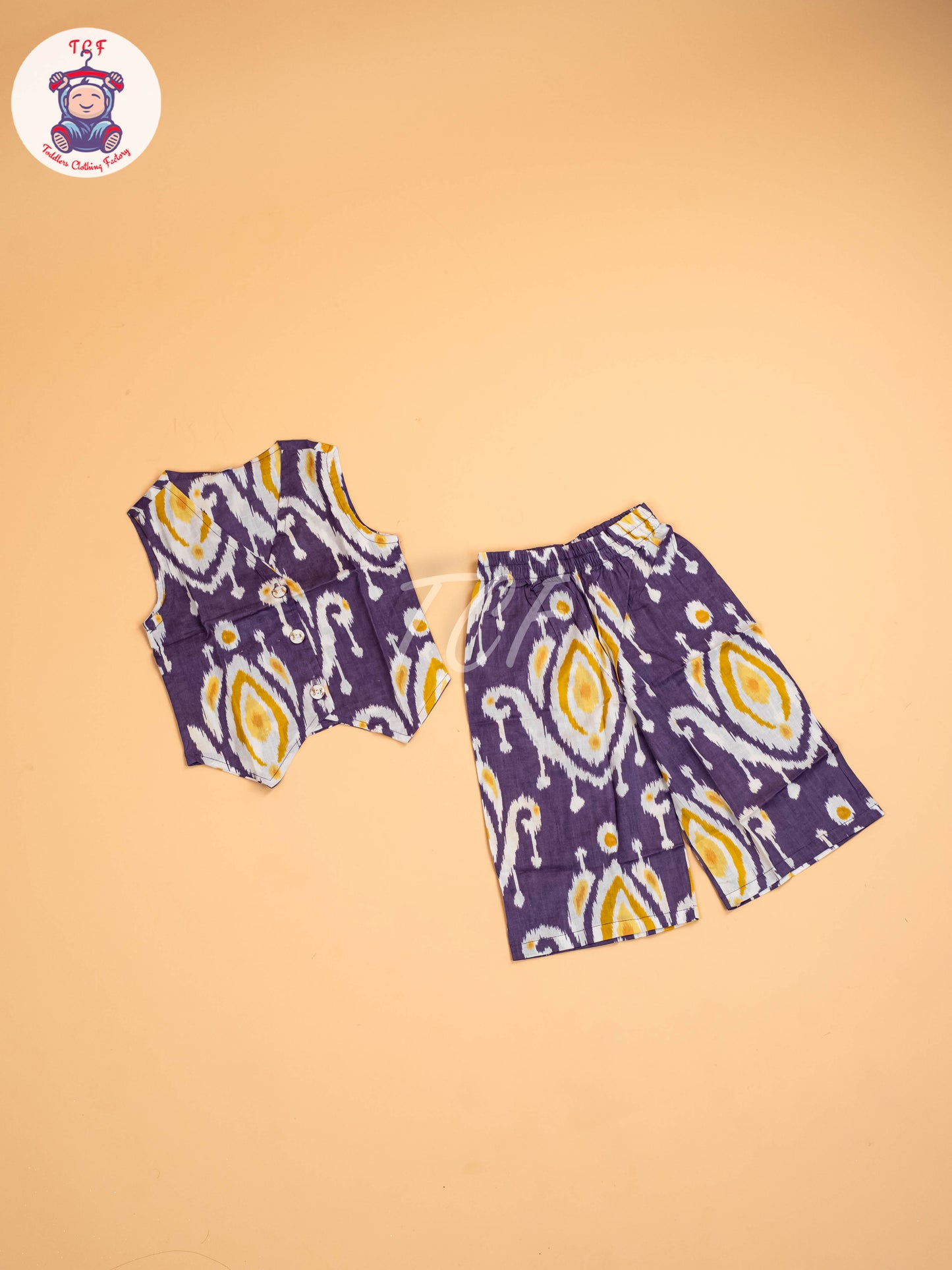 Violet - Girls Ikat printed Co-ords Sets