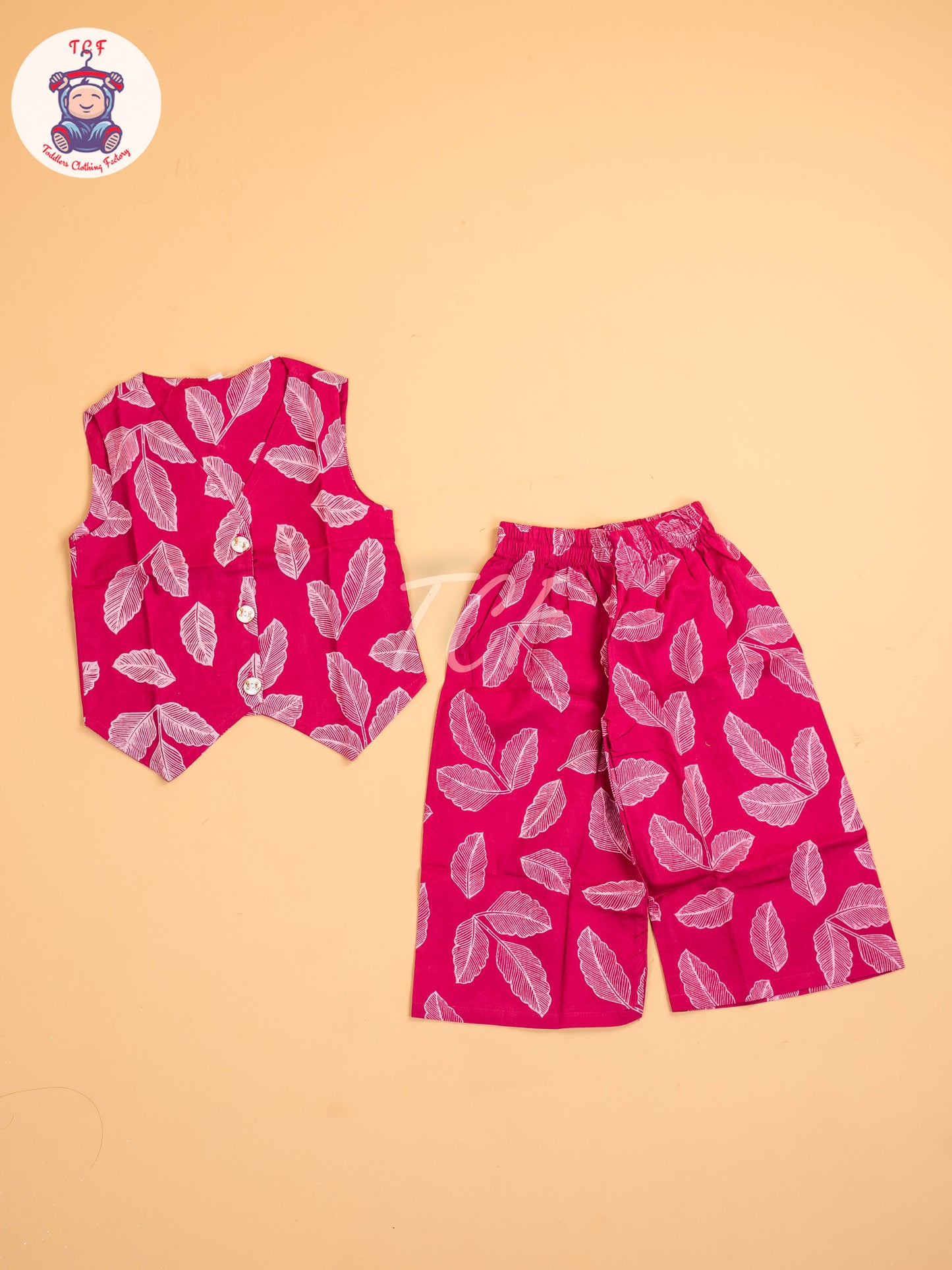 Purple - Girls Ikat printed Co-ords Sets
