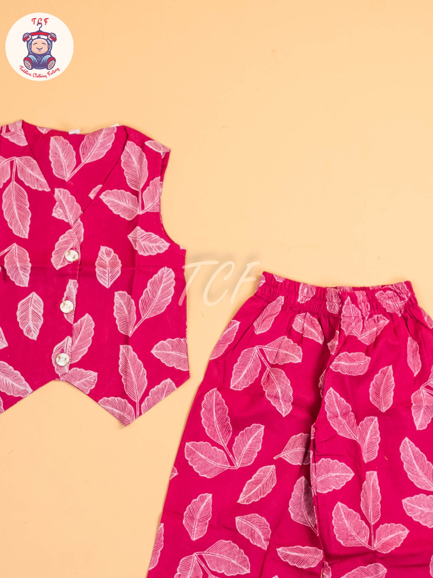 Purple - Girls Ikat printed Co-ords Sets