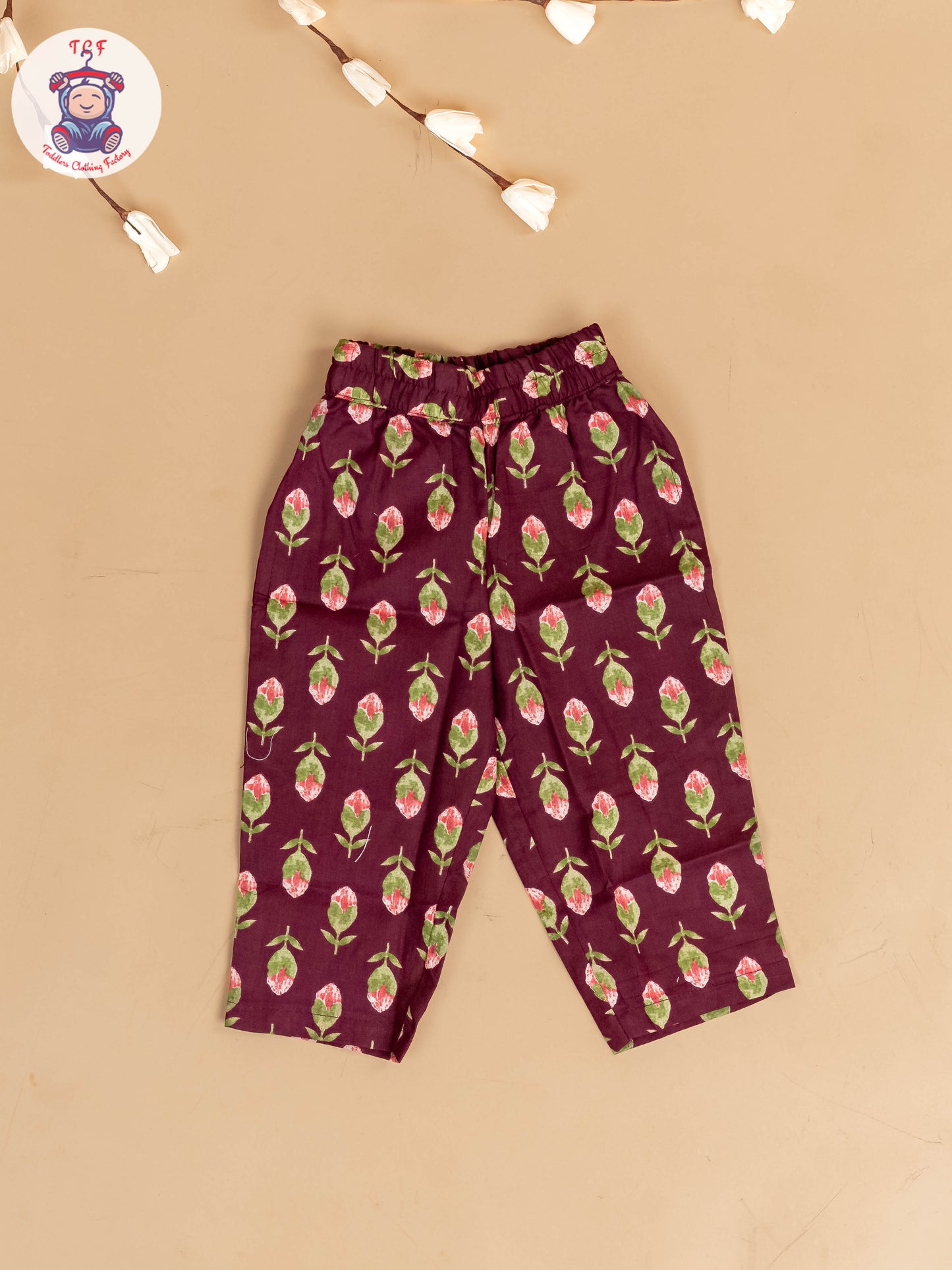 Purple - Girls Floral Printed Co-ords Sets
