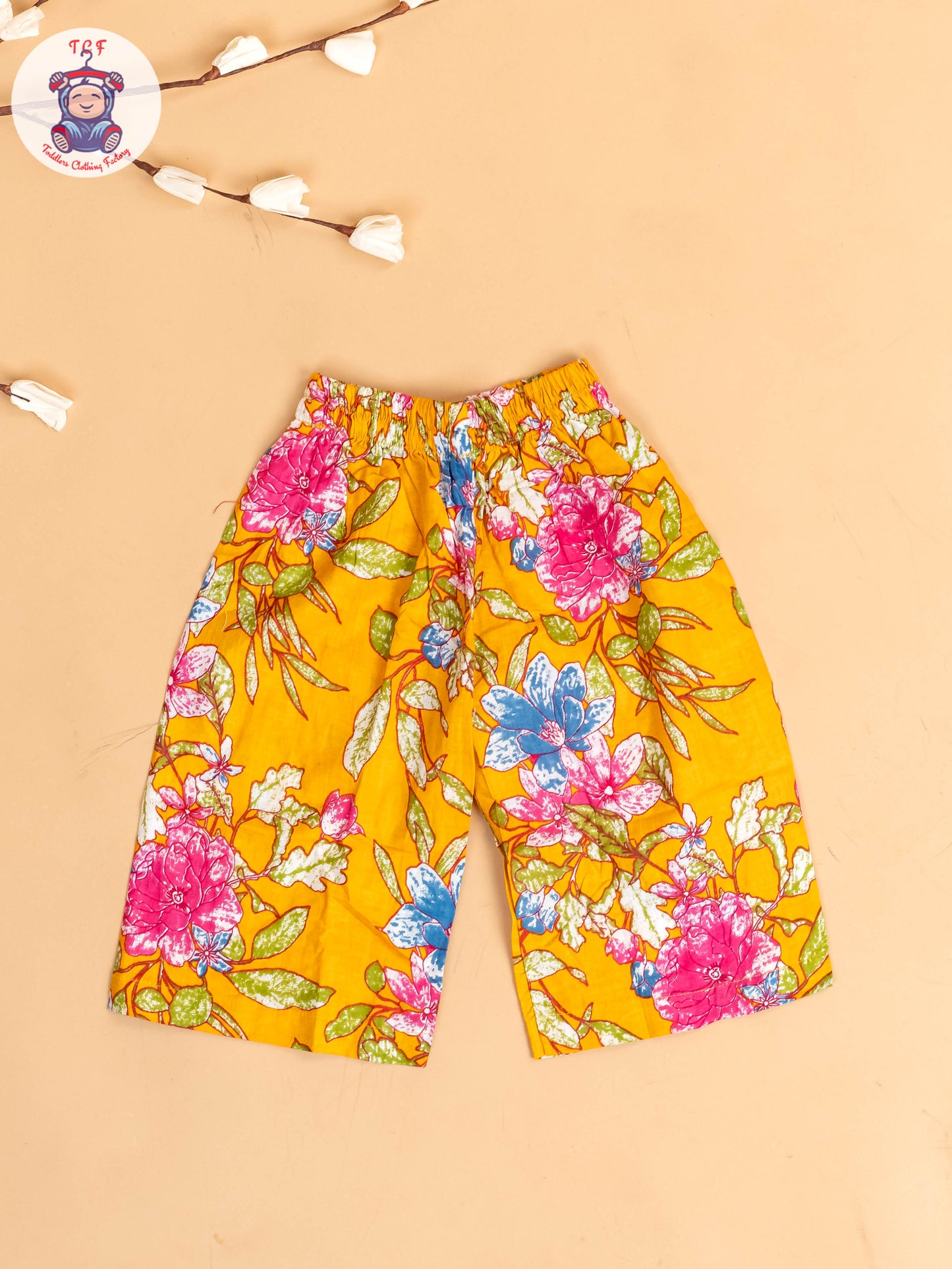 Mustard - Girls Bandhini Printed Co-ords Sets