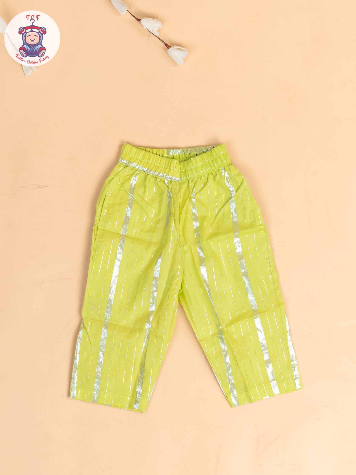 Pastel Green & Silver - Girls Printed Salwar