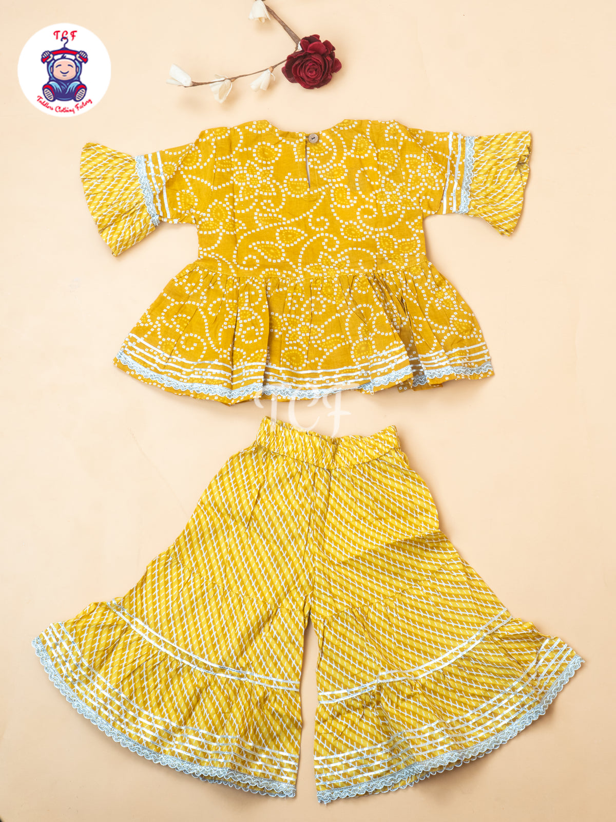 Mustard - Bandhini Printed Girls Readymade Salwar