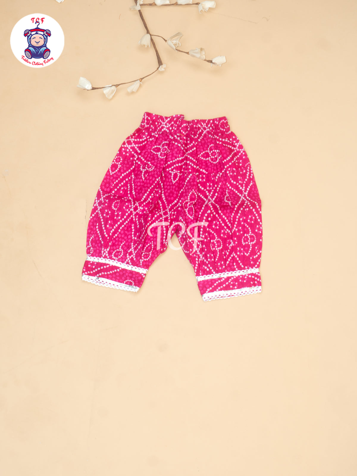 Pink - Girls Embrodiery Bandhej Lehariya Salwar