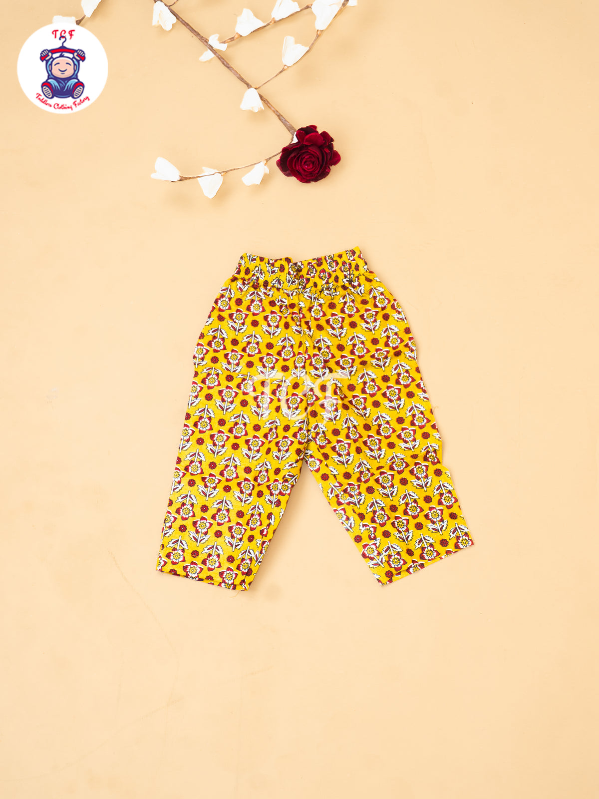 Mustard - Girls Readymade Floral Printed Co-ords Sets