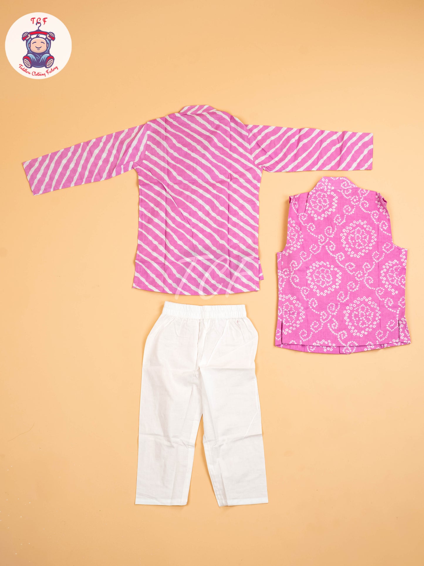 Pink - Boys Printed Kurta Sets