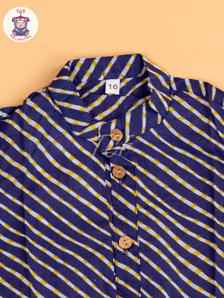Violet - Boys Printed Kurta With Pant