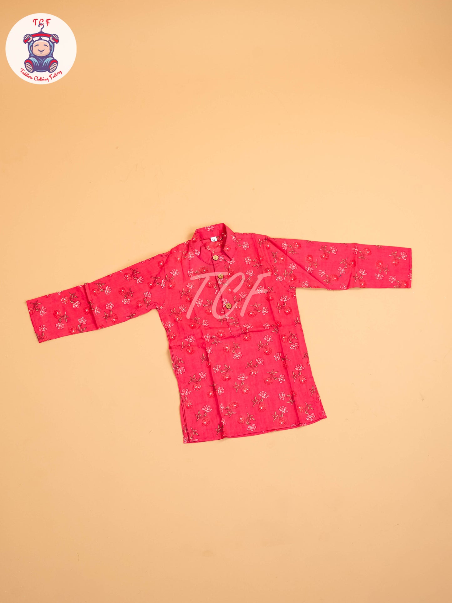 Pink - Boys Printed Kurta With Pant