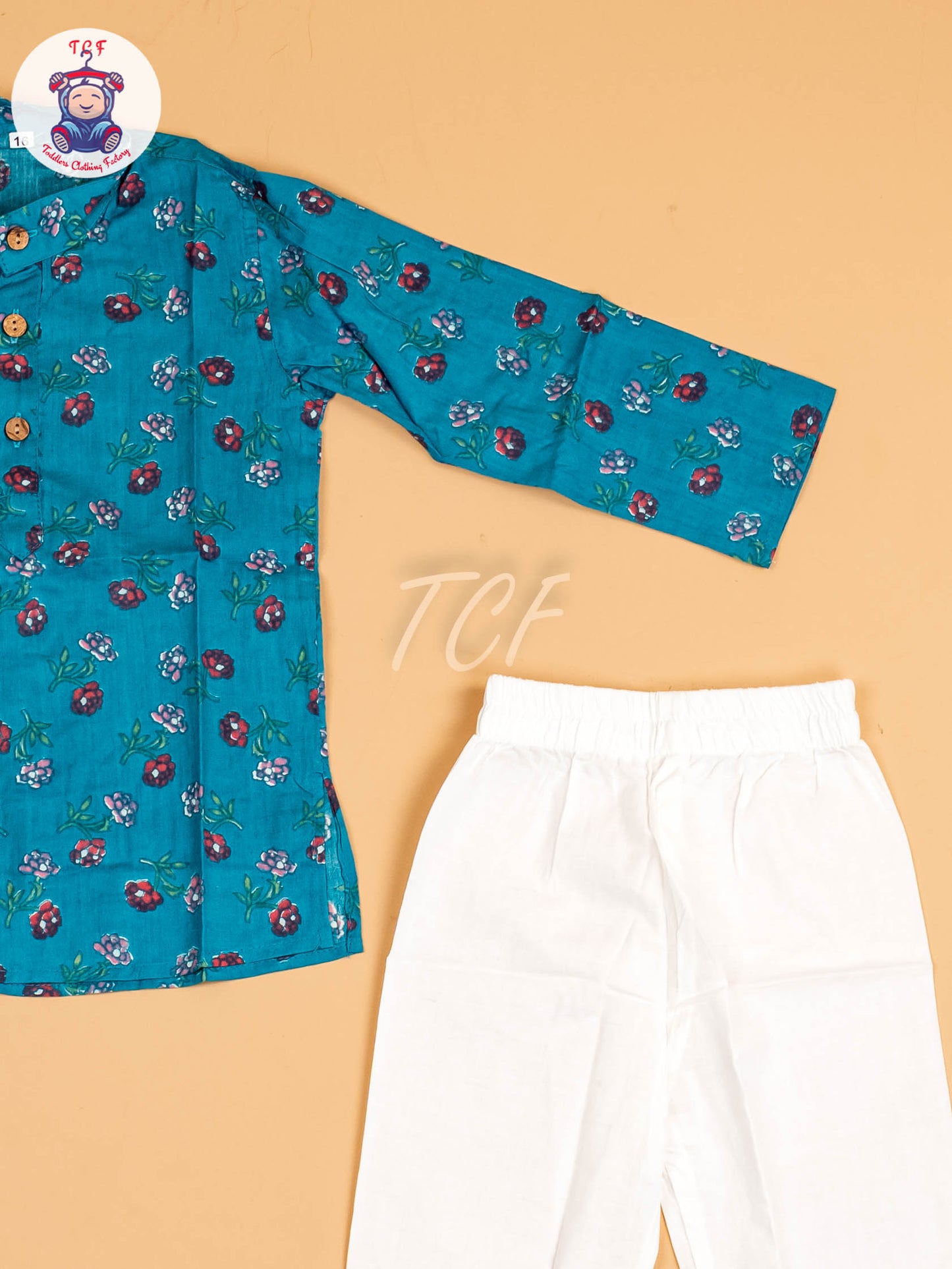 Blue - Boys Printed Kurta With Pant