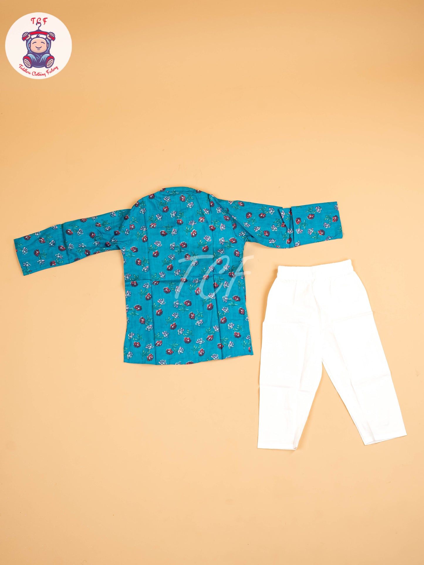 Blue - Boys Printed Kurta With Pant