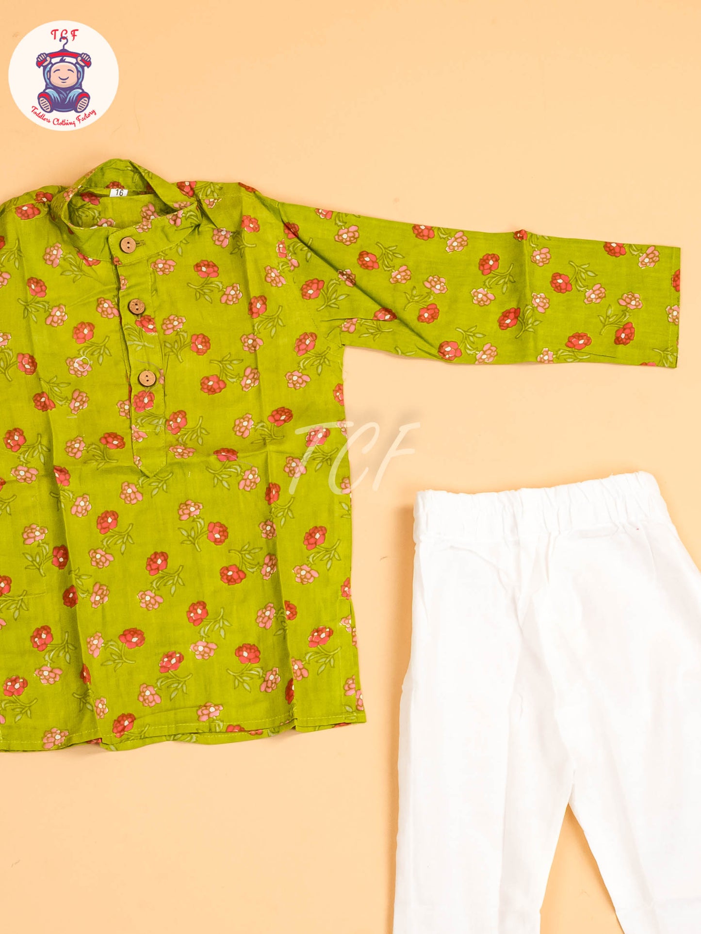 Green - Boys Printed Kurta With Pant