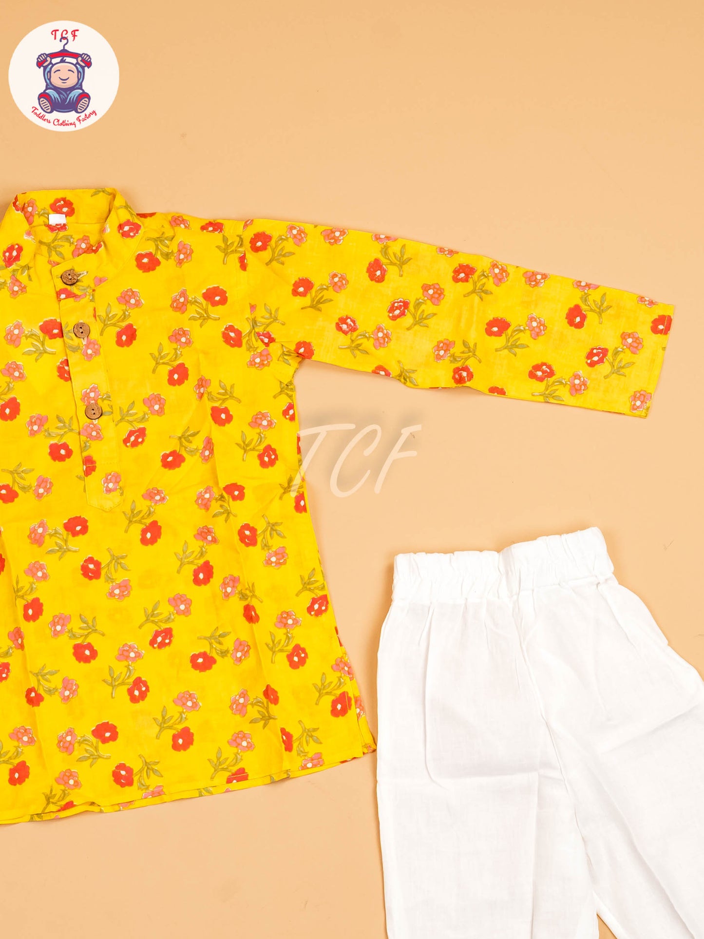 Yellow - Boys Printed Kurta With Pant