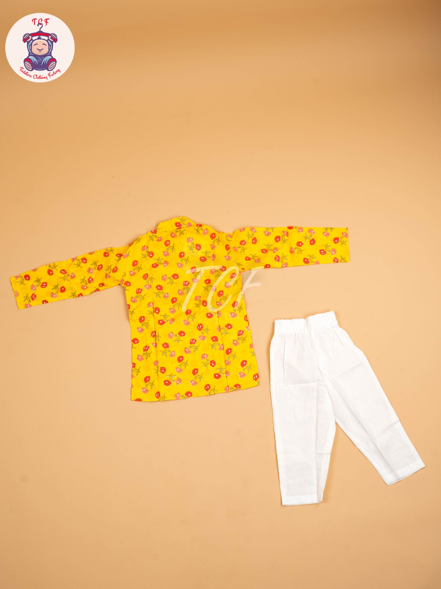 Yellow - Boys Printed Kurta With Pant