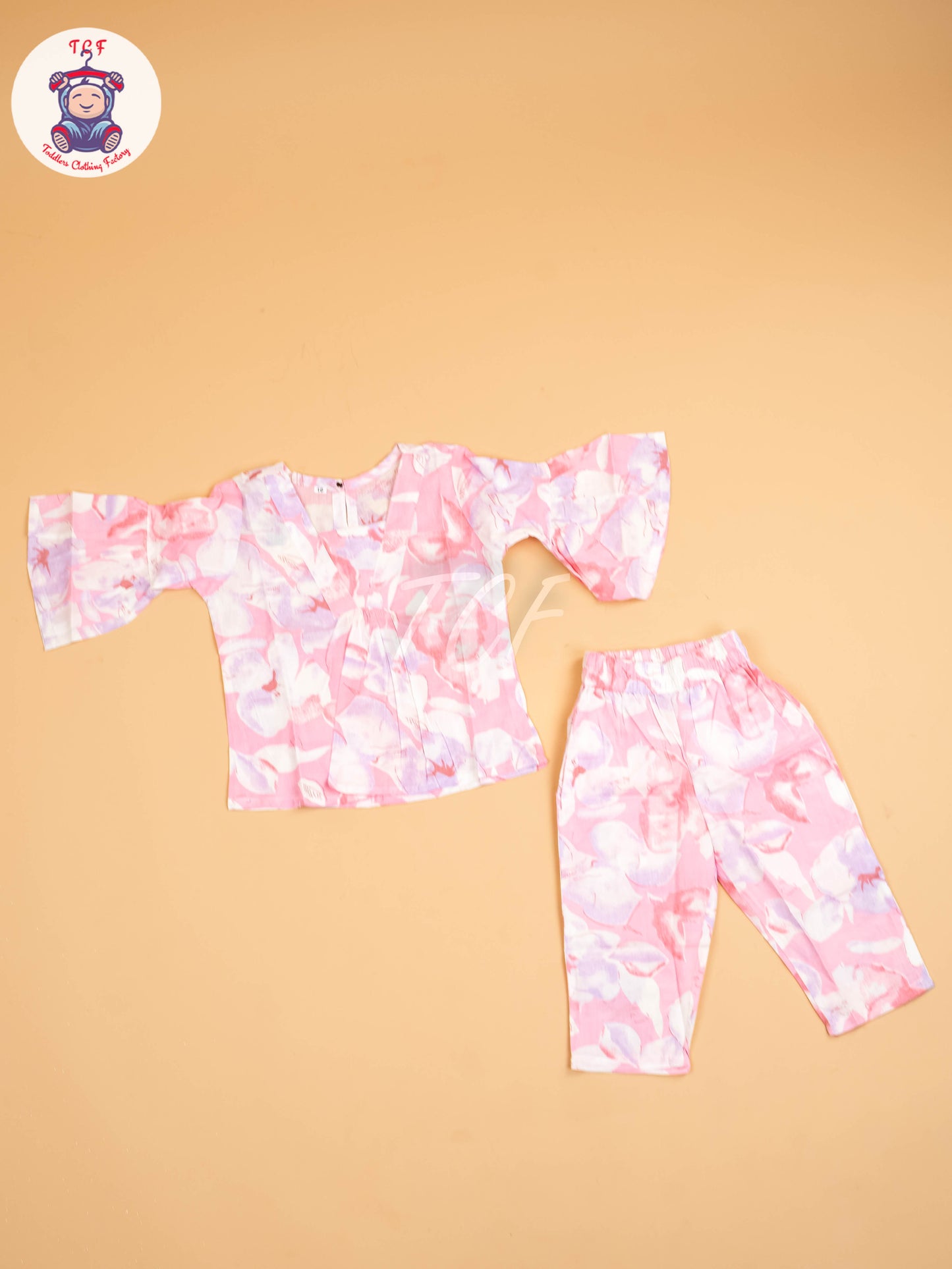 Baby Pink - Girls Floral printed Co-ords Sets