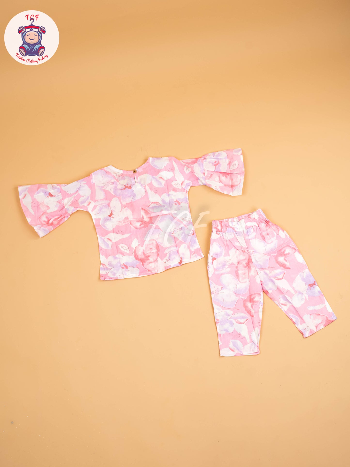 Baby Pink - Girls Floral printed Co-ords Sets