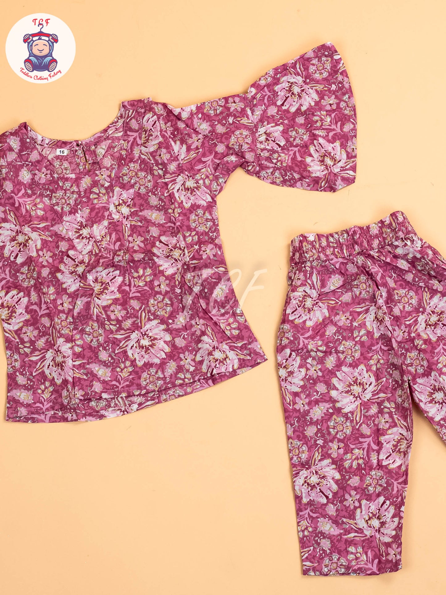 Lavender - Girls Floral printed Co-ords Sets
