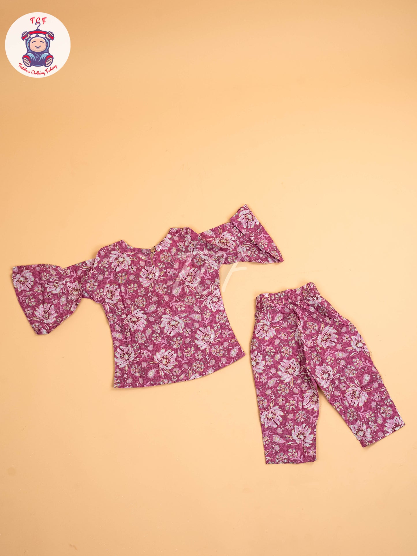 Lavender - Girls Floral printed Co-ords Sets
