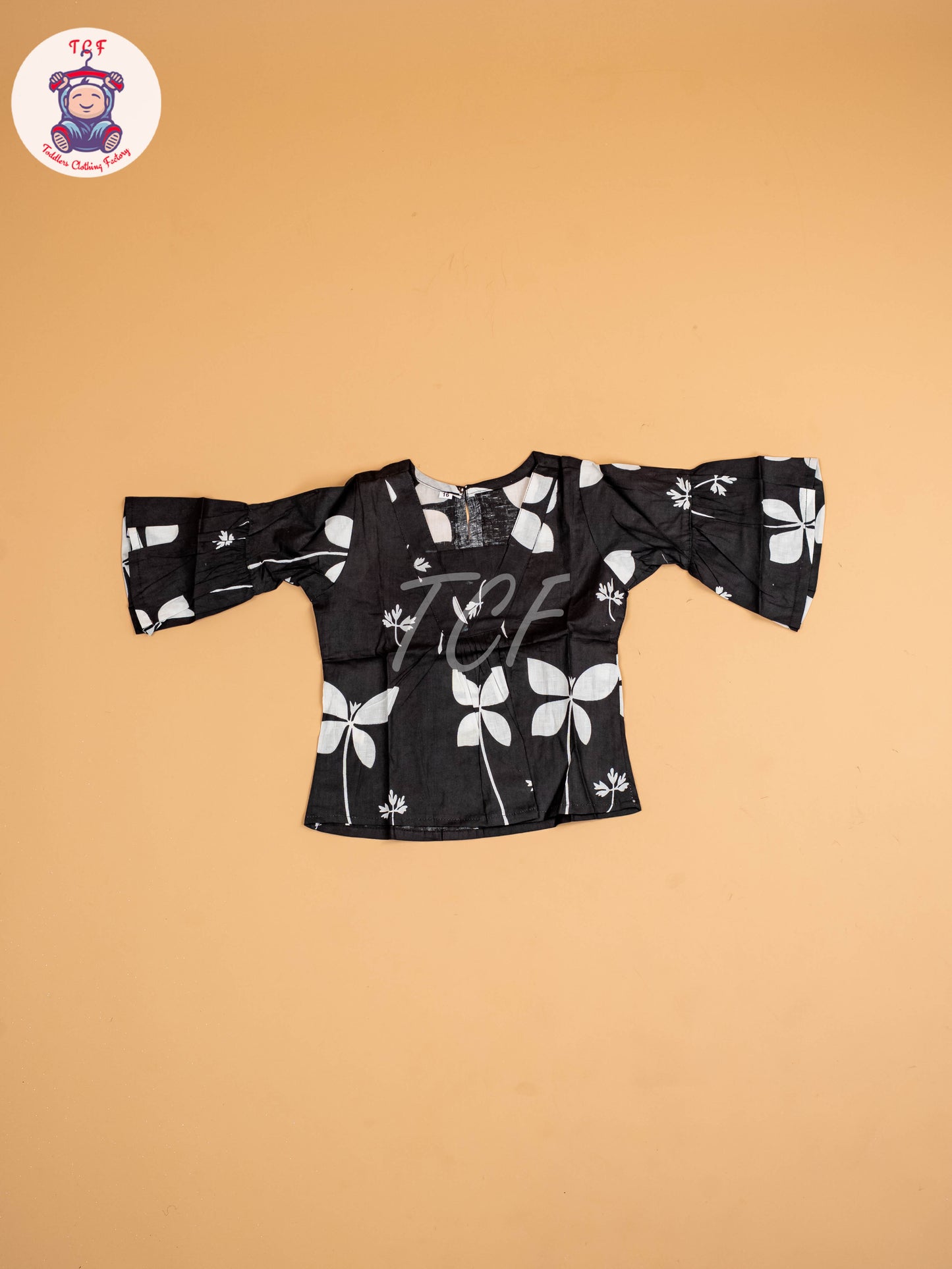 Black - Girls Floral printed Co-ords Sets