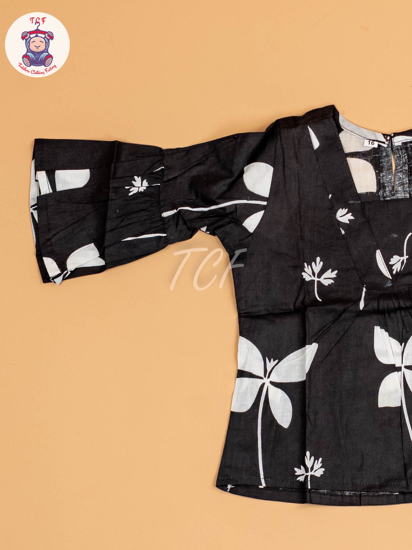 Black - Girls Floral printed Co-ords Sets