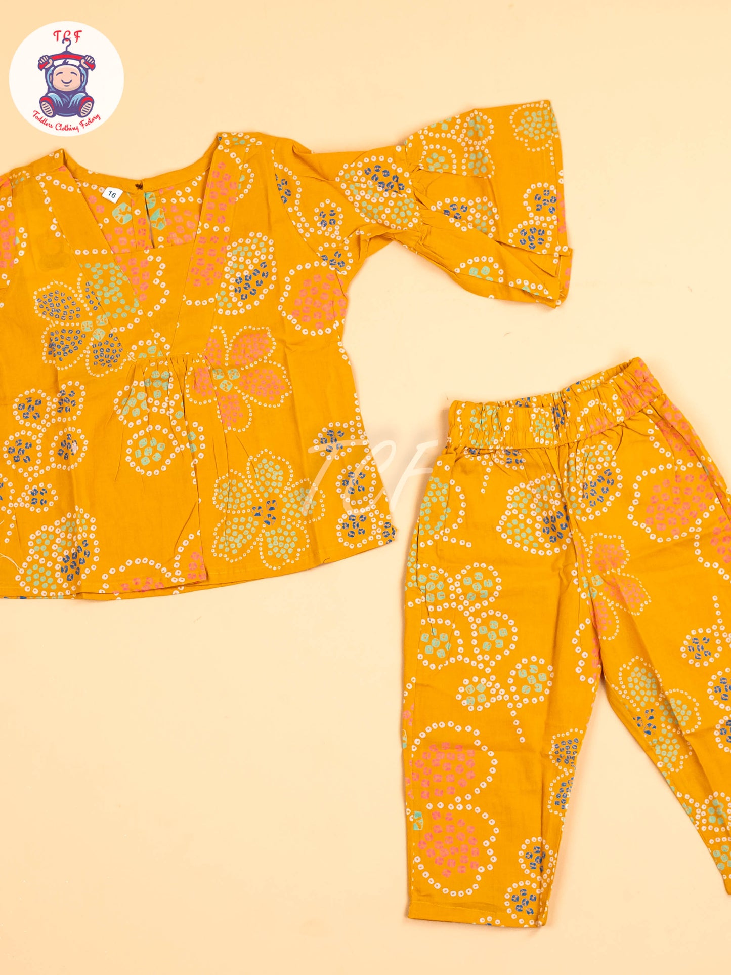 Yellow - Girls Floral printed Co-ords Sets