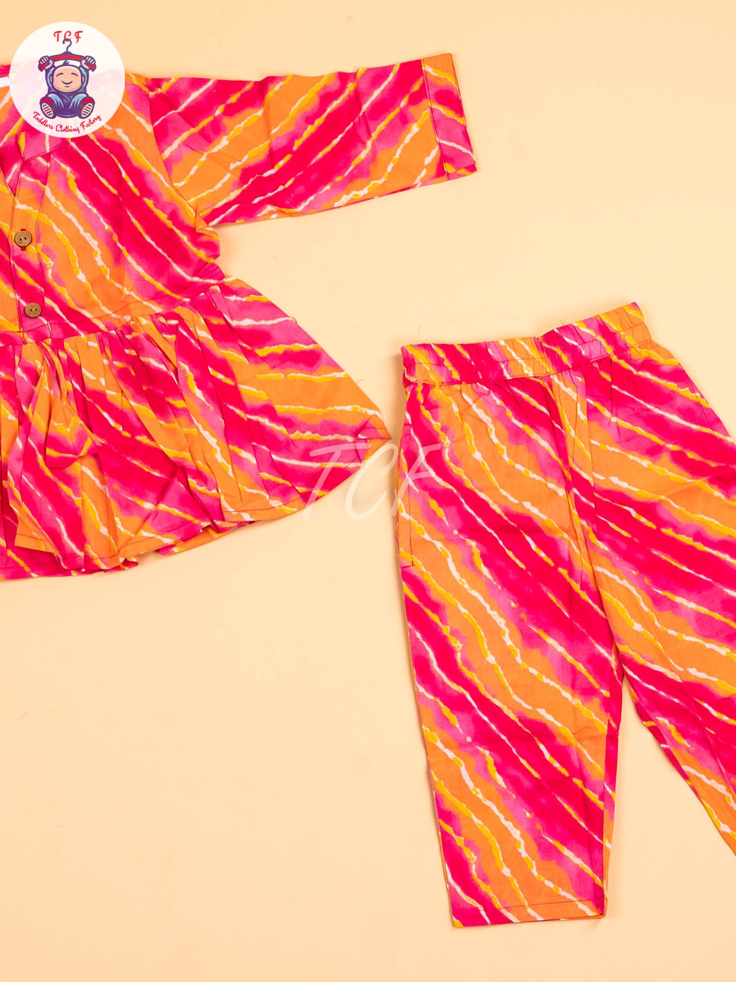 Pink - Girls Floral printed Co-ords Sets