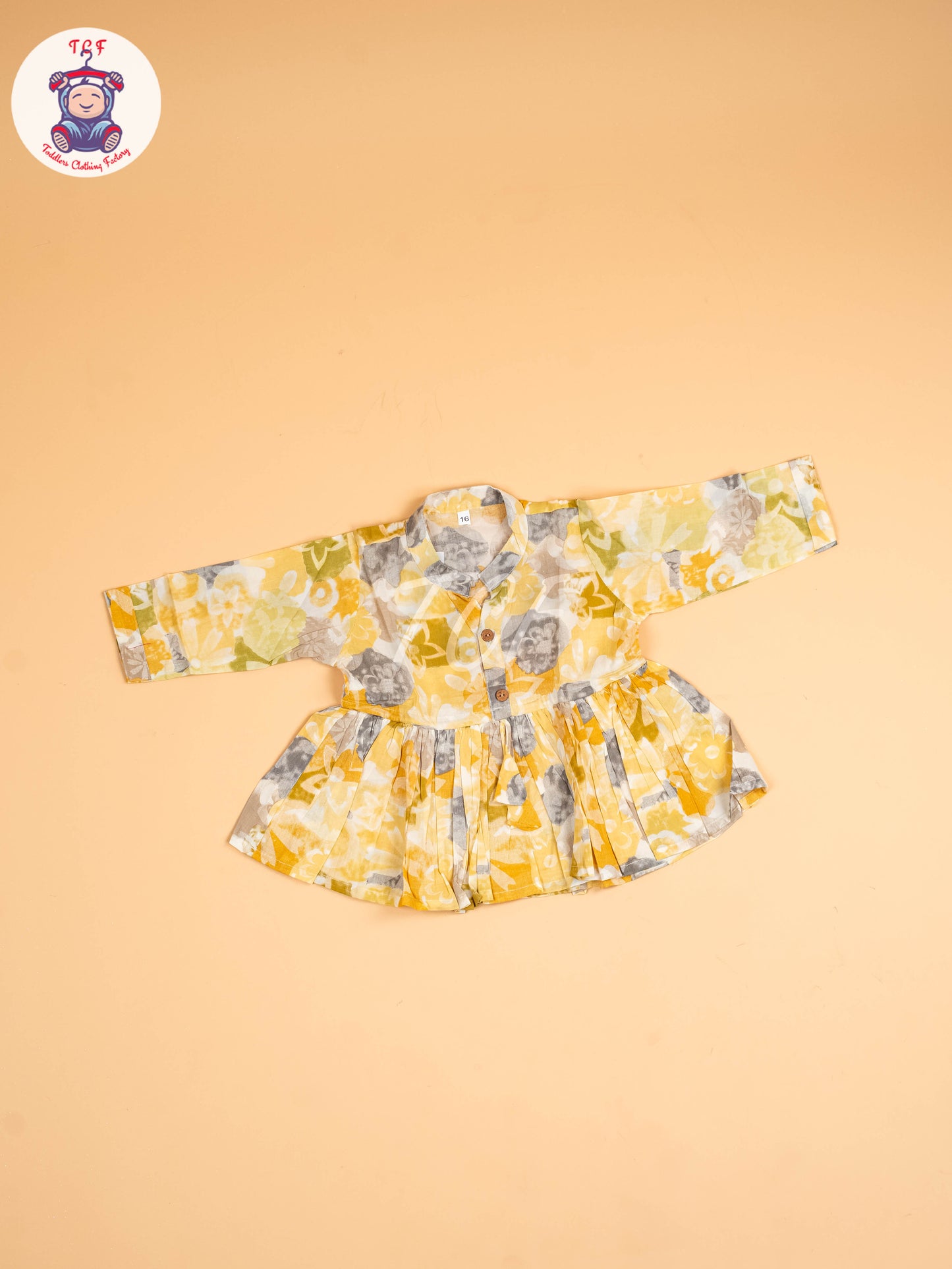 Yellow & Grey - Girls Floral printed Co-ords Sets