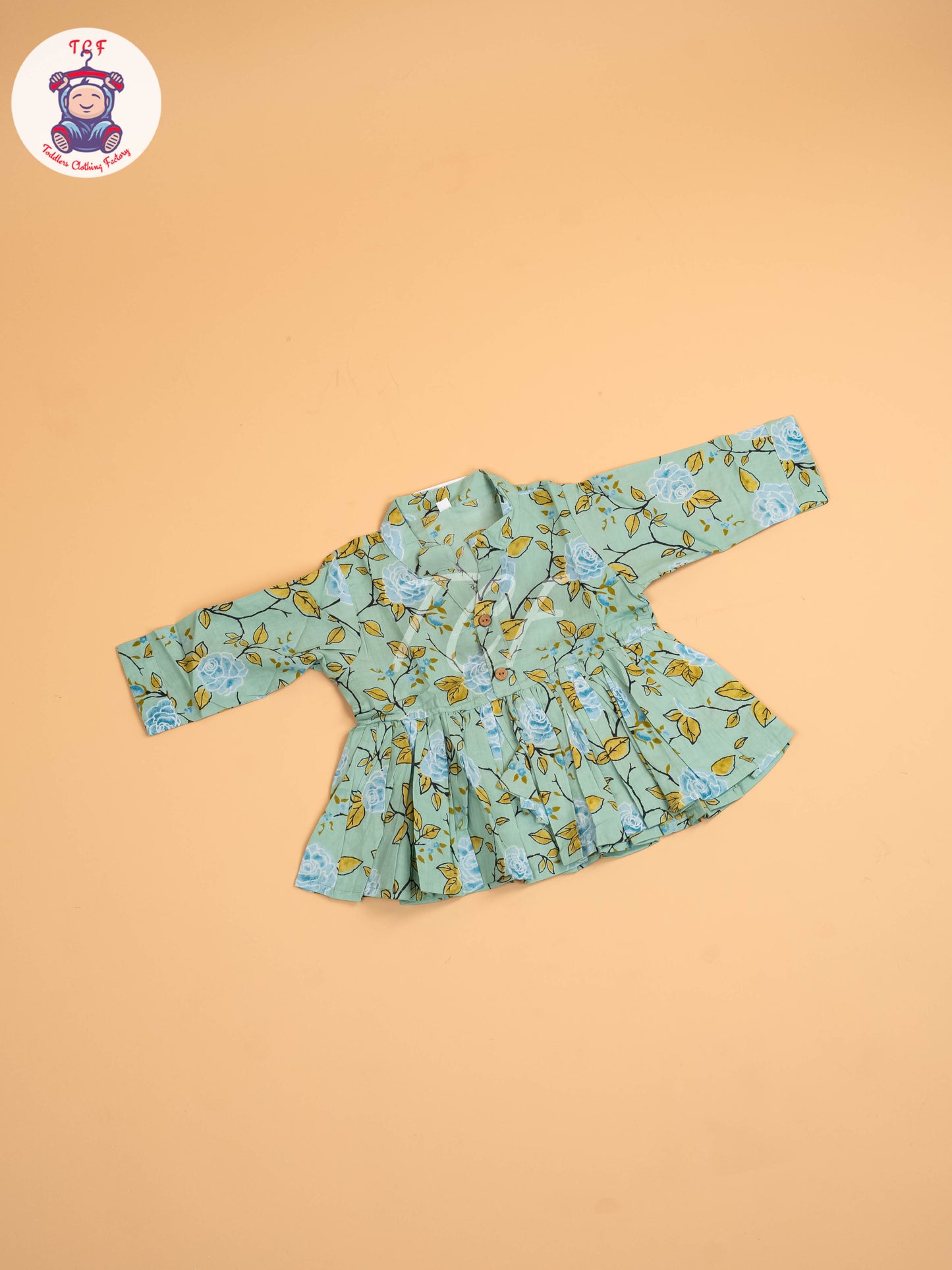Green - Girls Floral printed Co-ords Sets