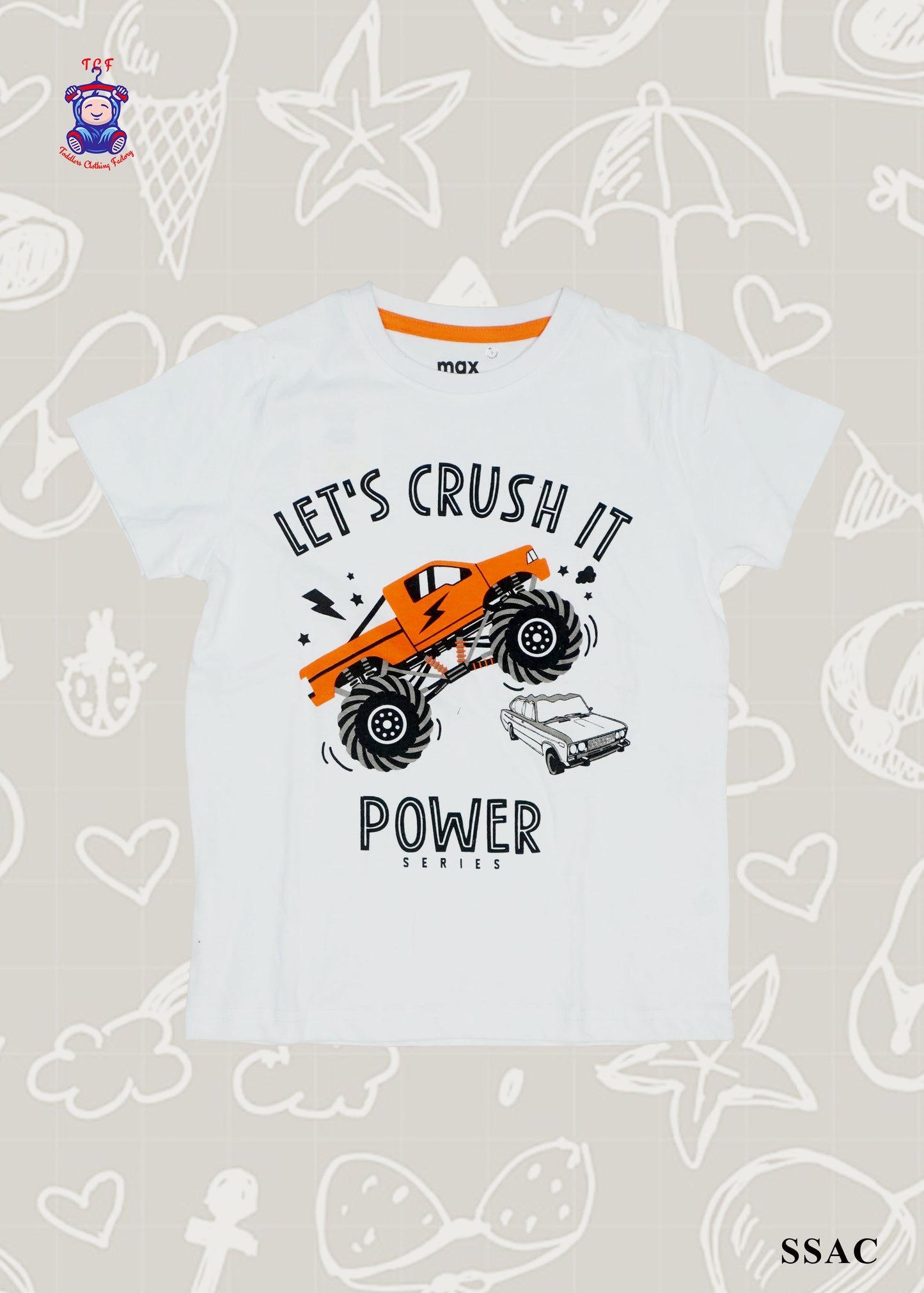 White - Boys Lets Crash Tshirt