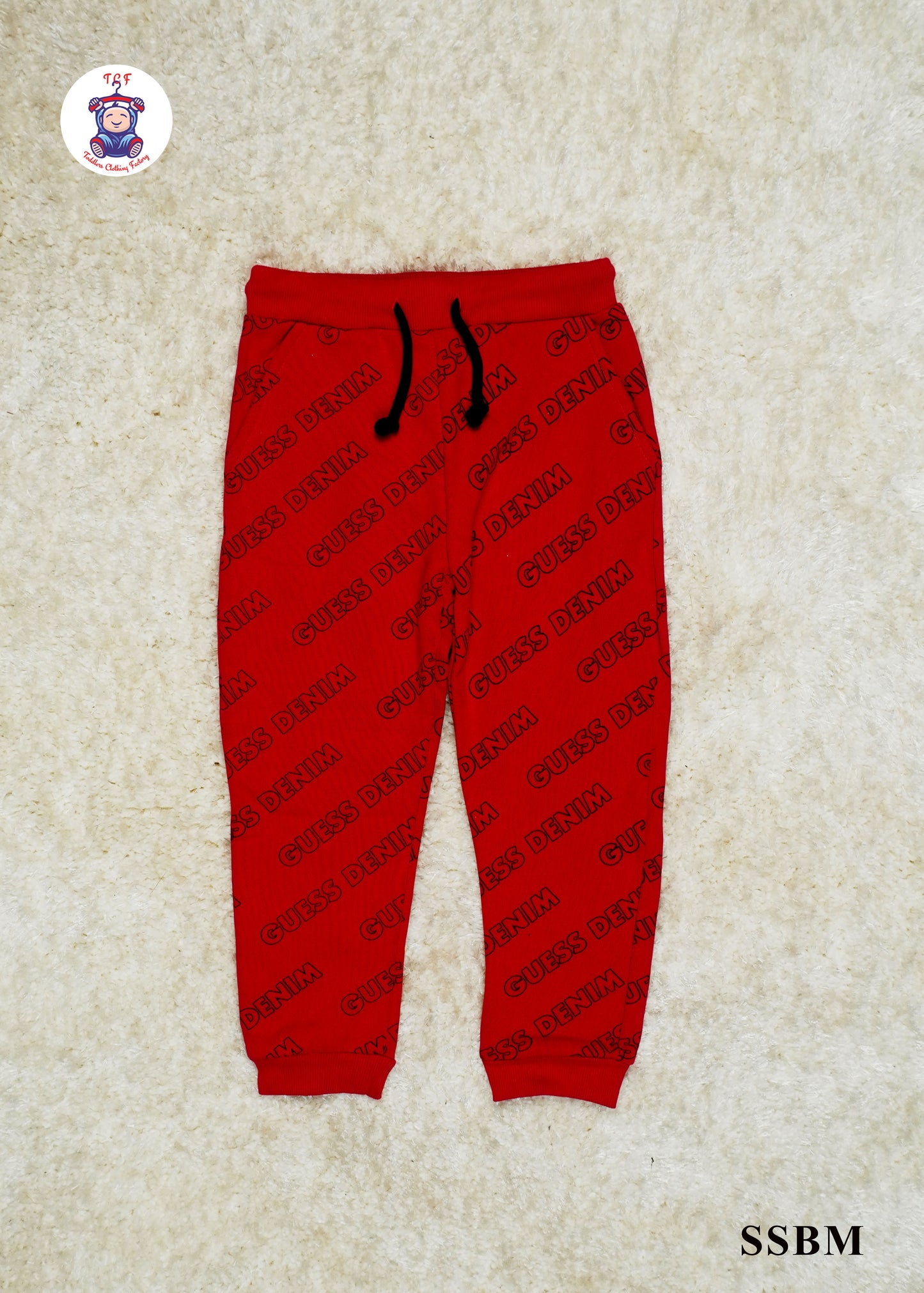 Red - Boys Denim Joggers