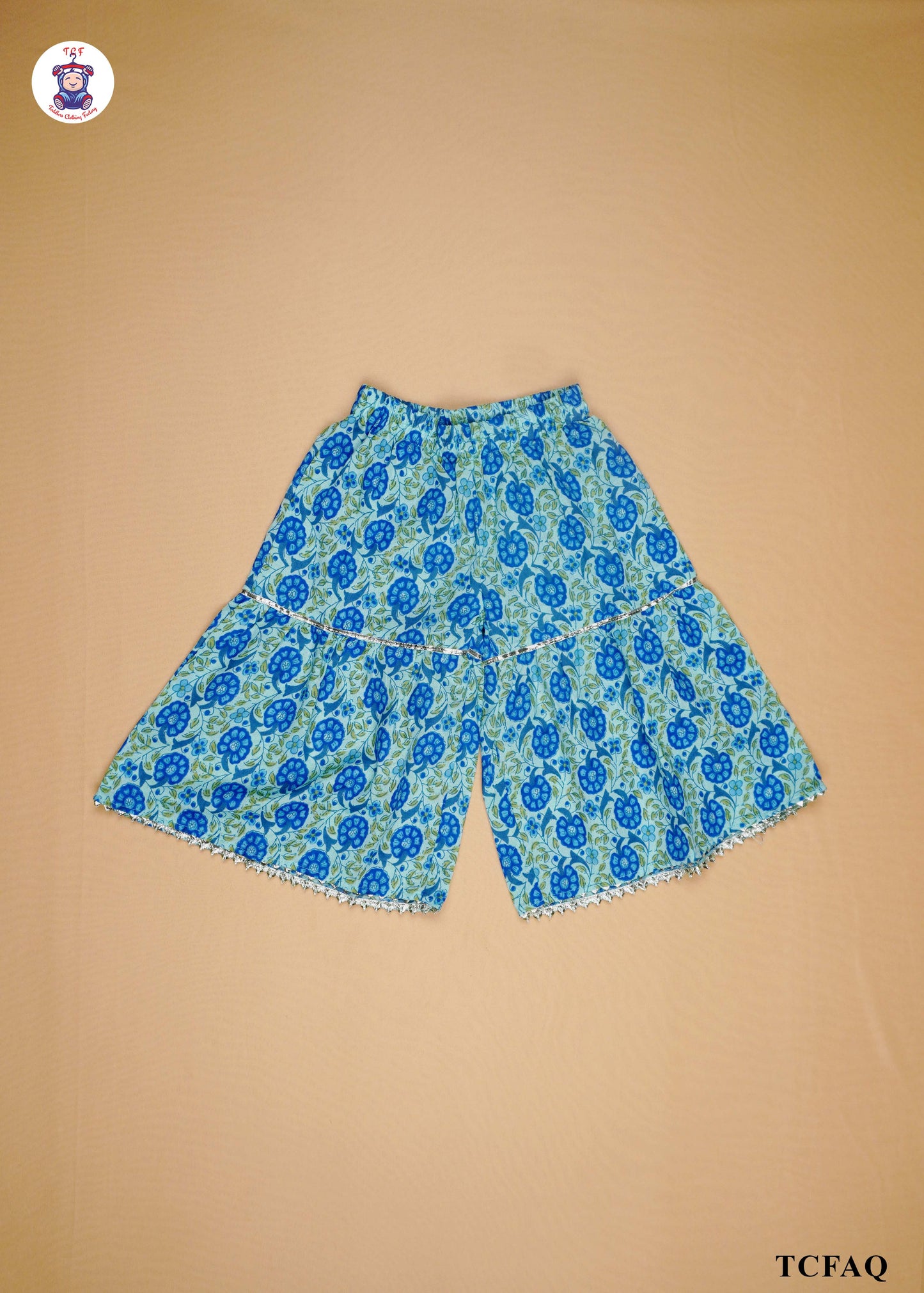 Skye Blue - Printed A-Line Kurti Set