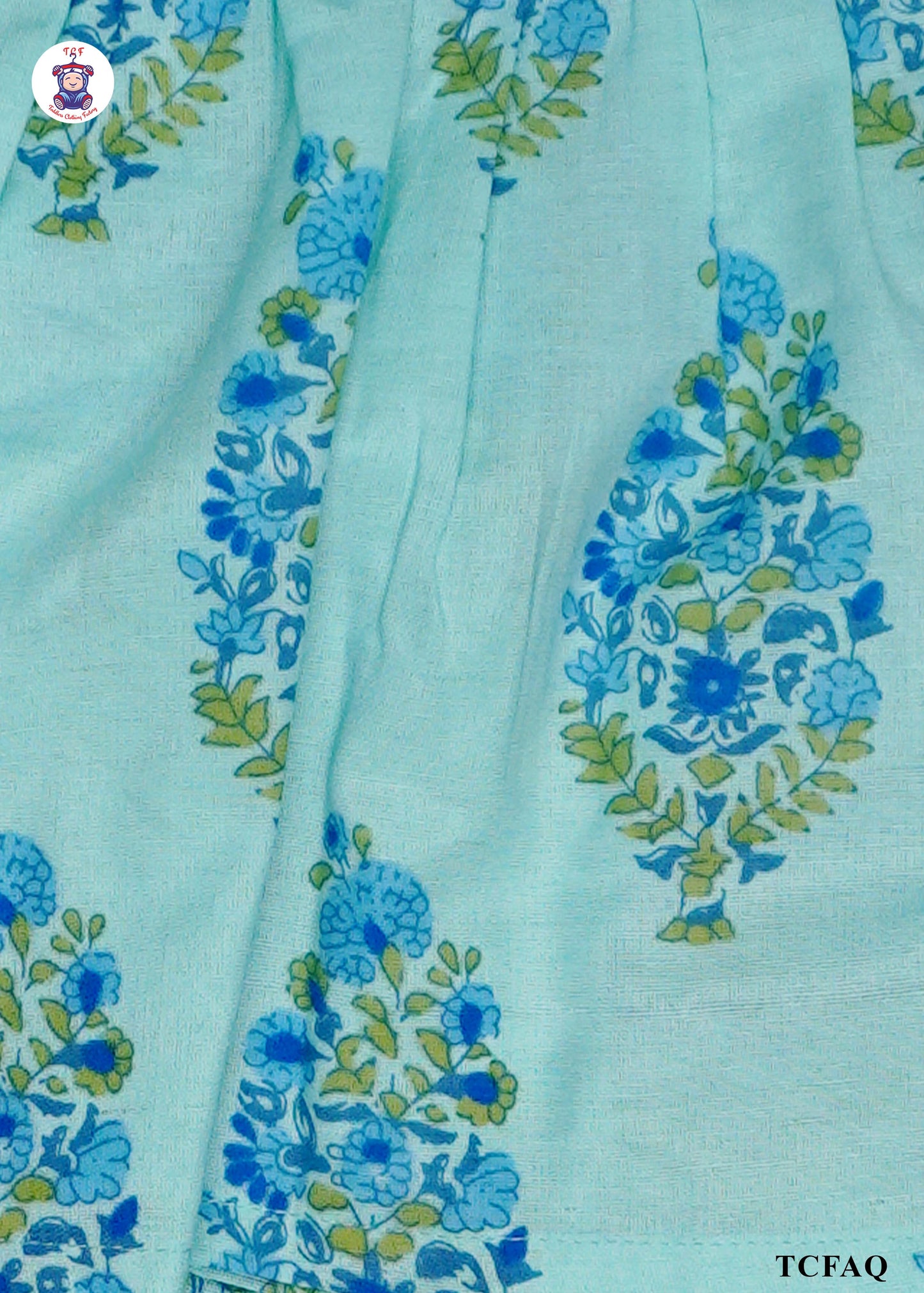 Skye Blue - Printed A-Line Kurti Set