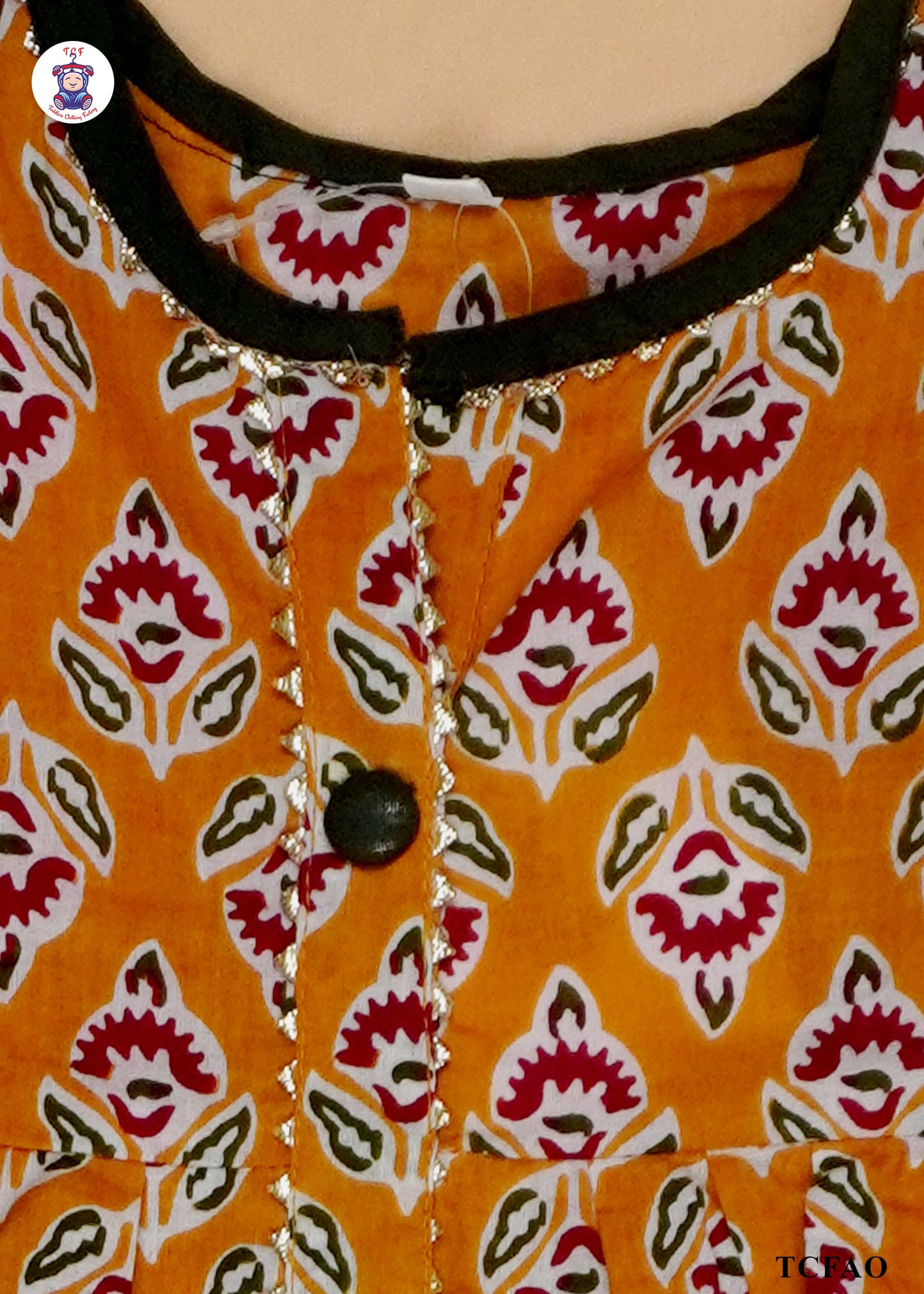 Mustard Brown & Sacramento Green - Printed Kurti Dhoti Set