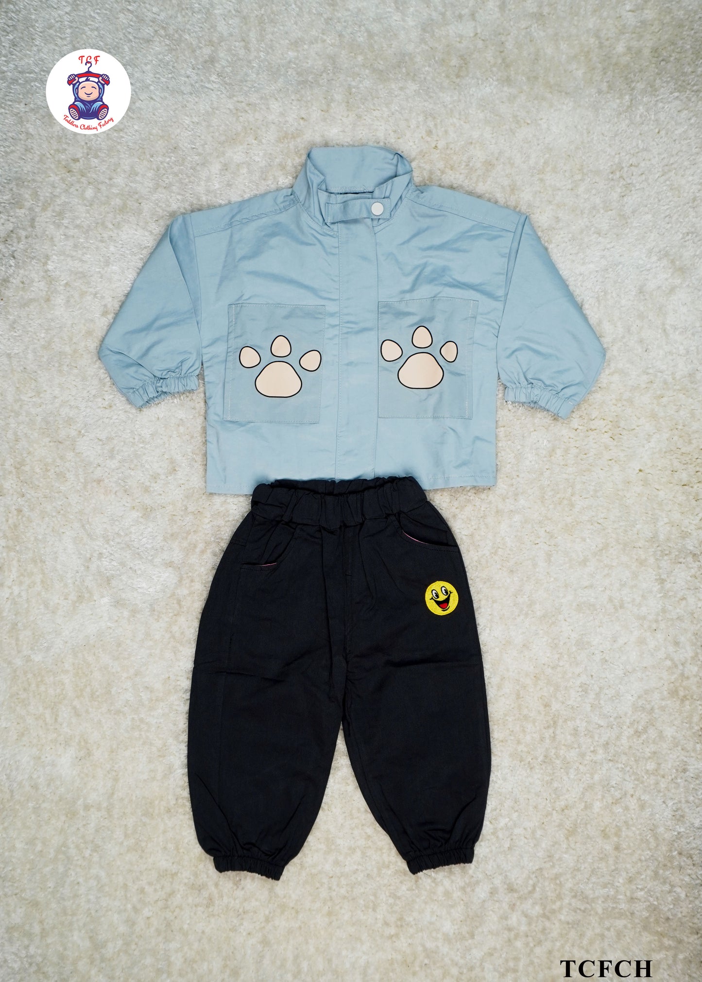 Grey & Brown - Kids Readymade Jacket and Pant