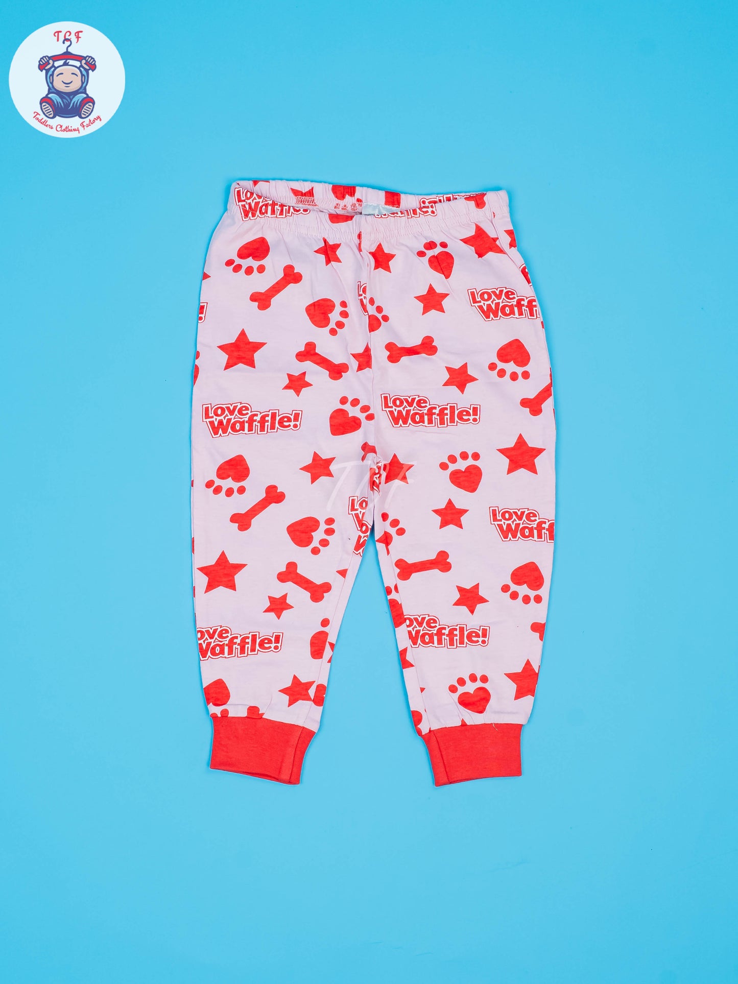 White & Pink - Waffle Pyjama Sets