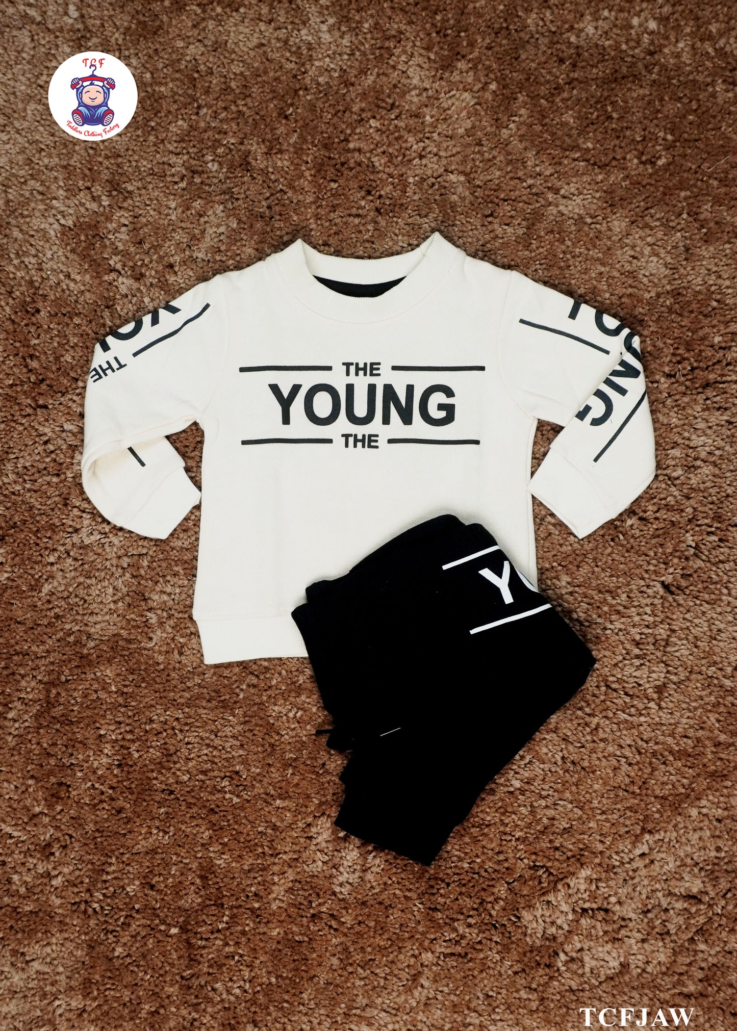 Cream & Black - Orchestra Jogger Set
