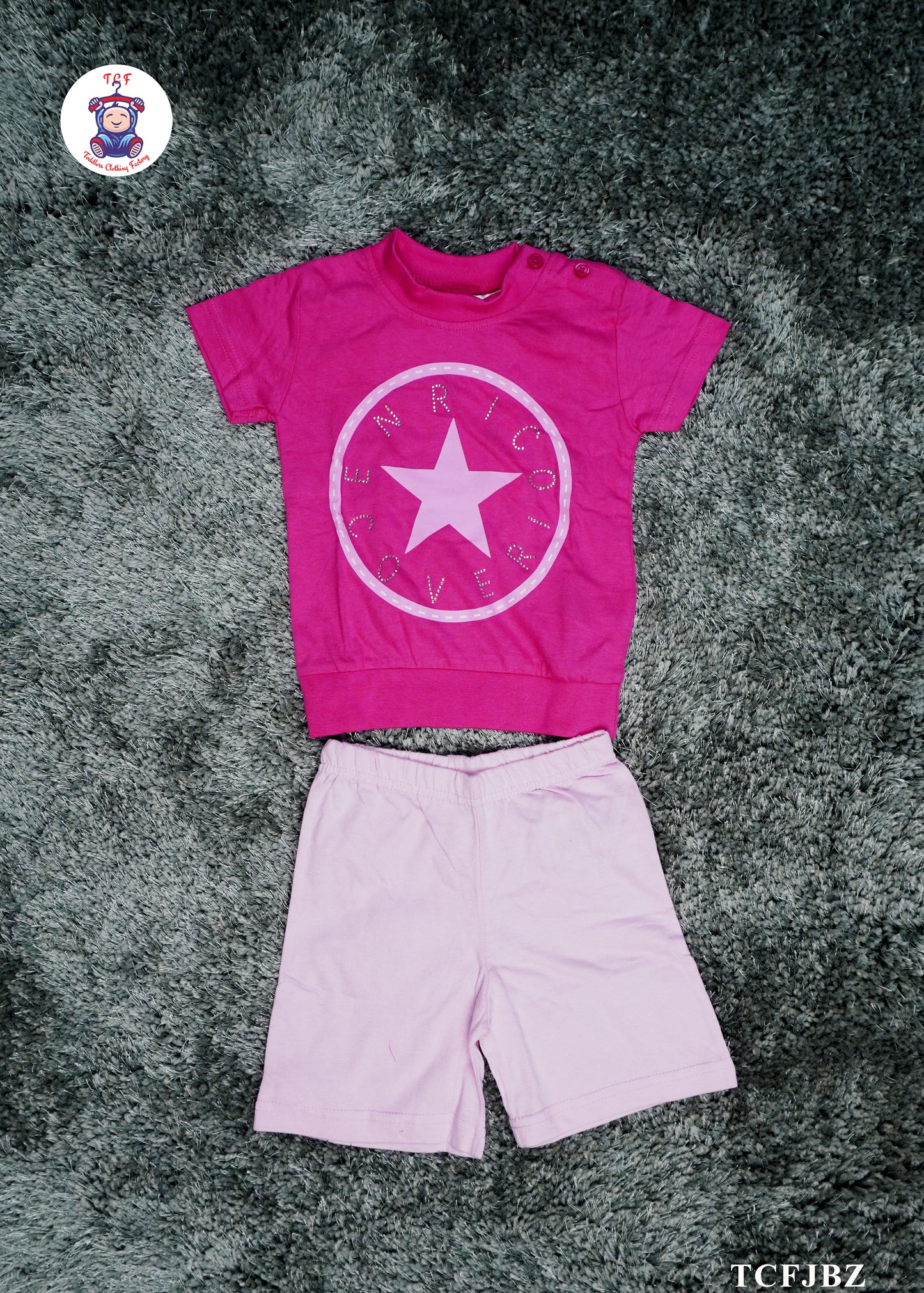 Pink - Girls Shorts and Tshirt