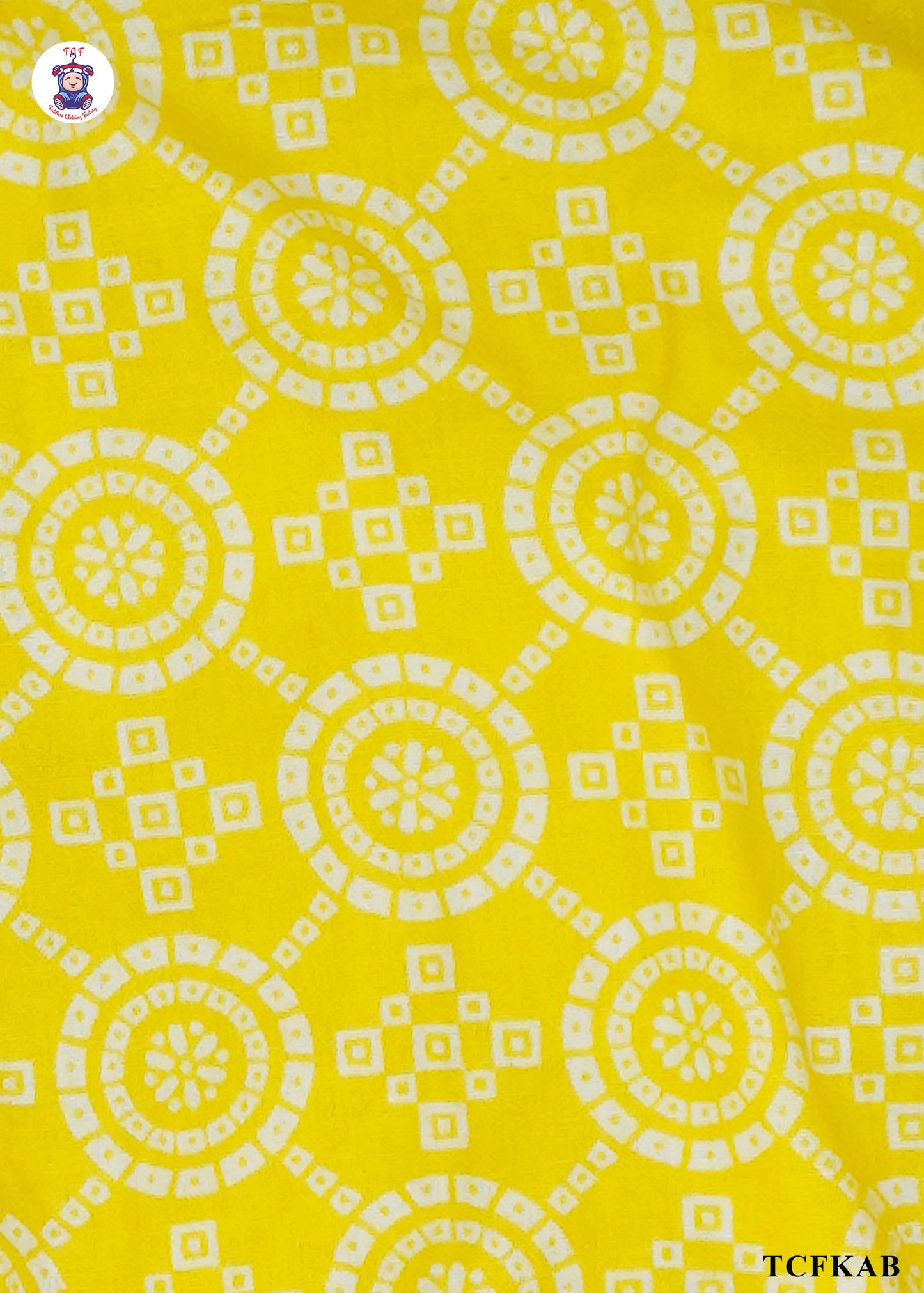 Yellow - Printed Umbrella Kurti Set