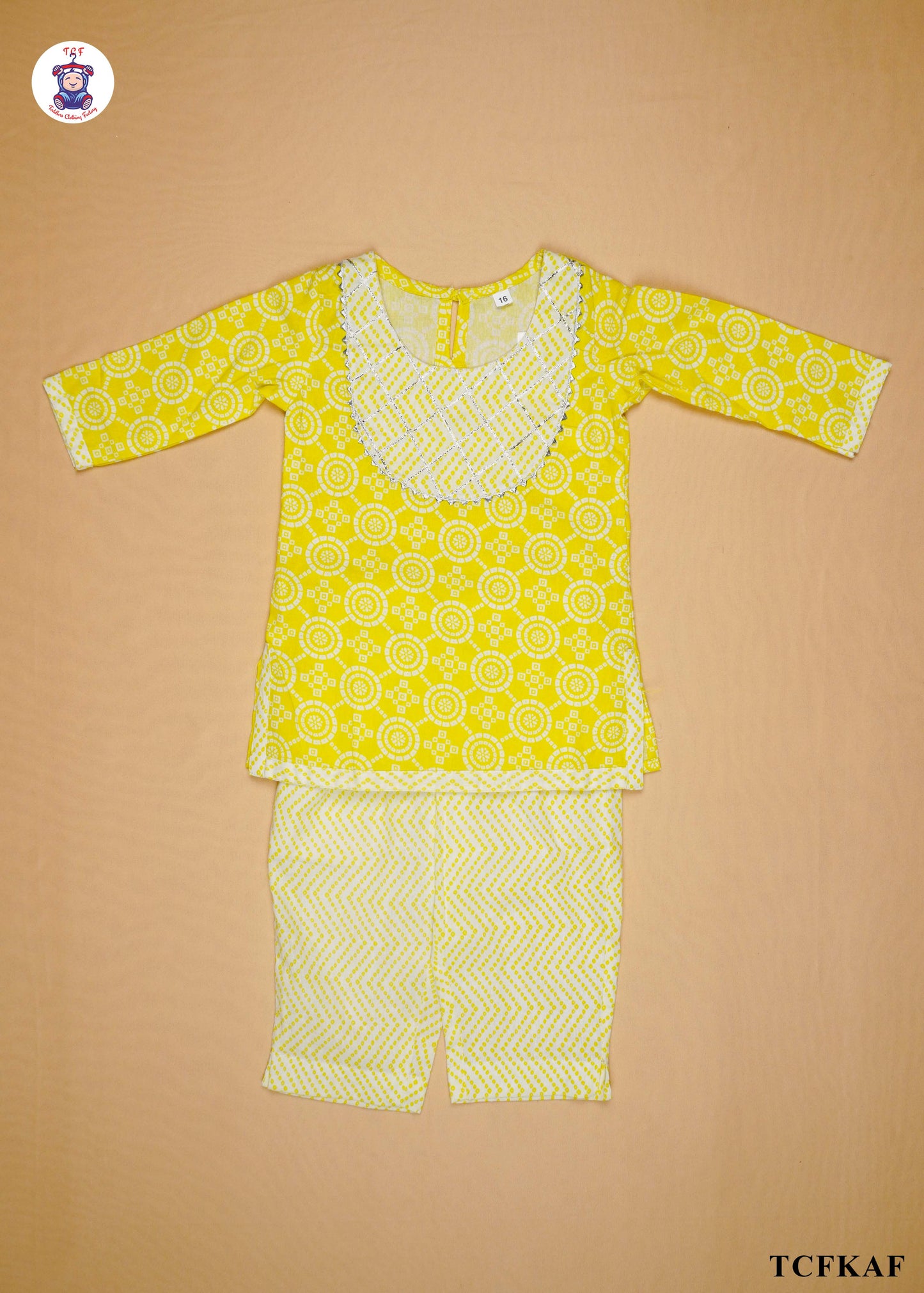 Lime - Printed Kurti Set