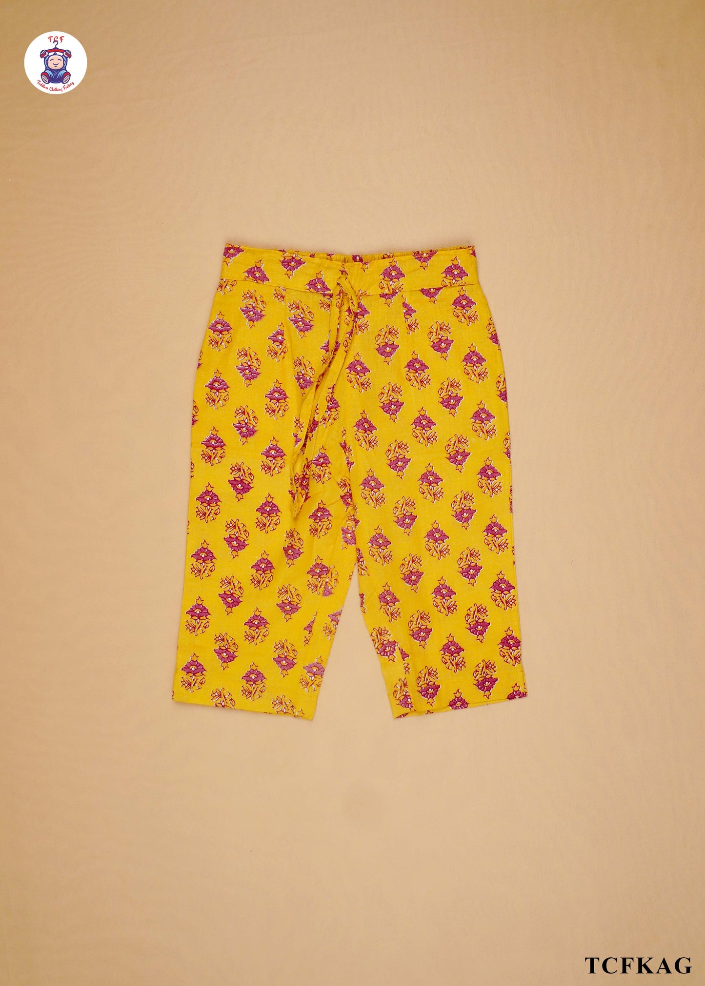 Yellow - Floral Printed Kurti Set