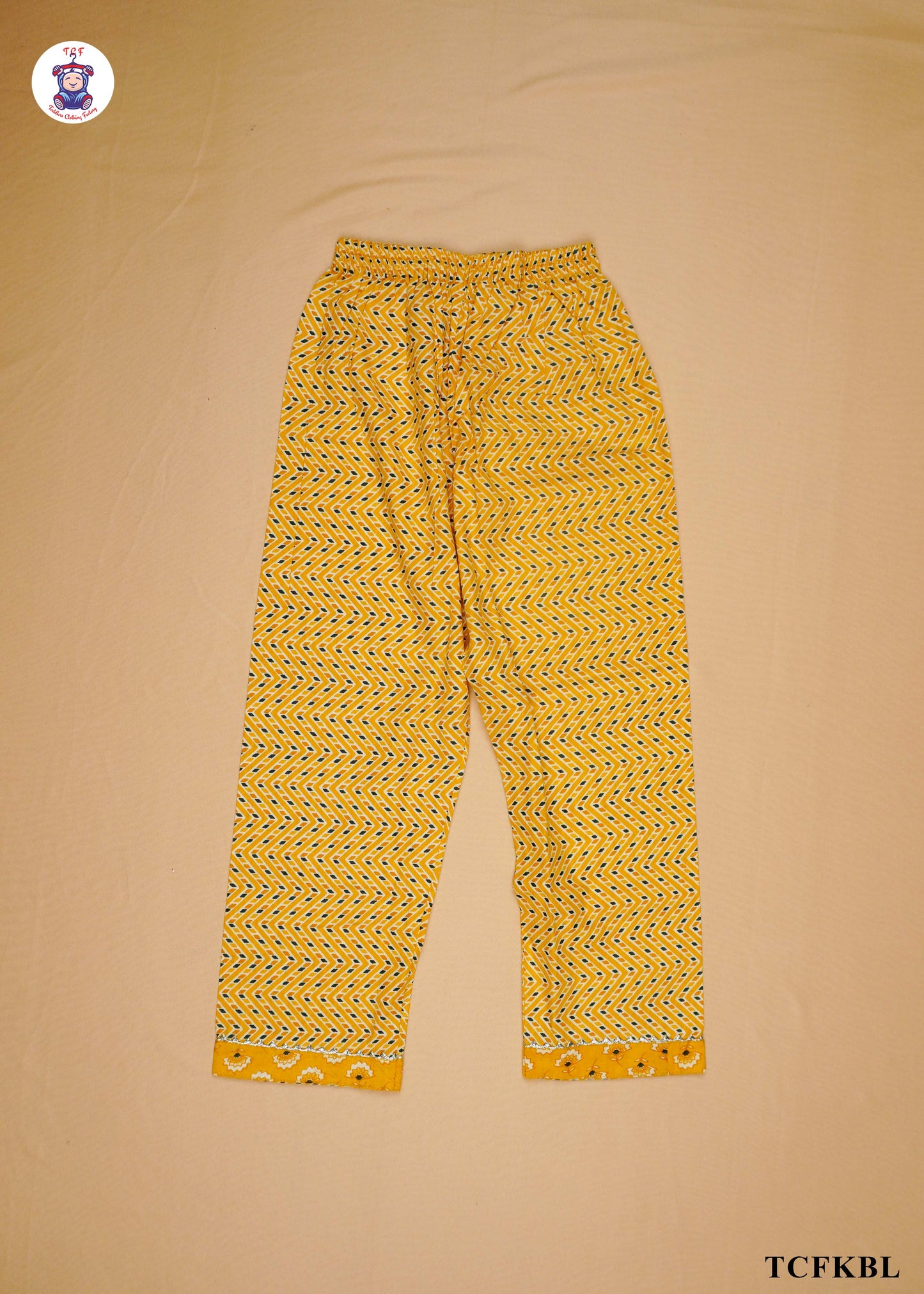 Yellow - Printed Sleeveless Lace Top Kurti Set