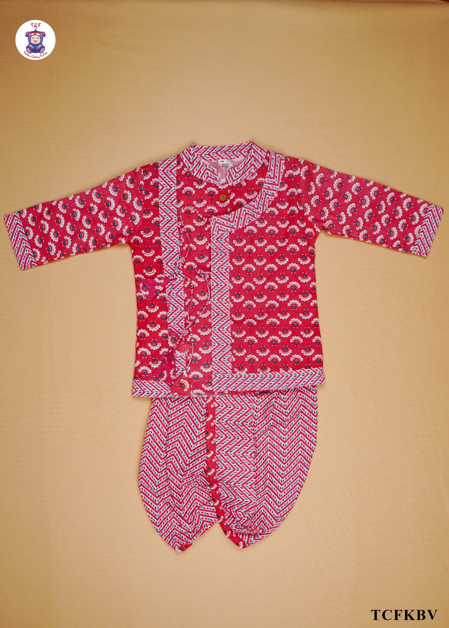 Pink Sherbet - Printed Kurti Dhoti Set