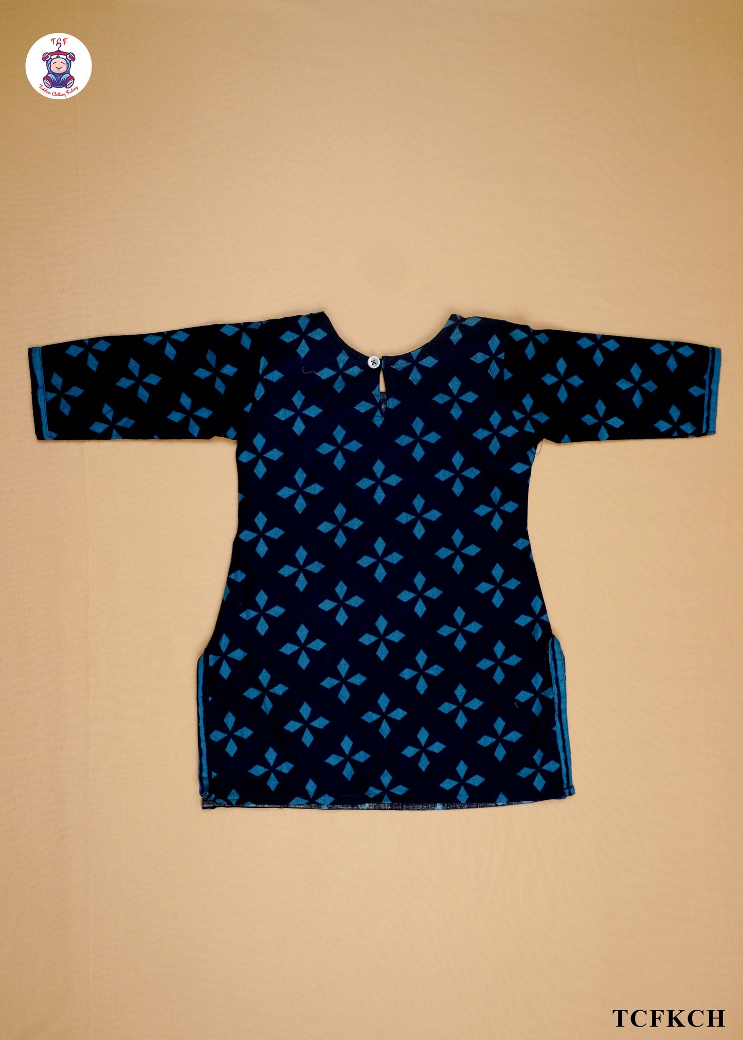 Denim Blue - Printed Kurti Set
