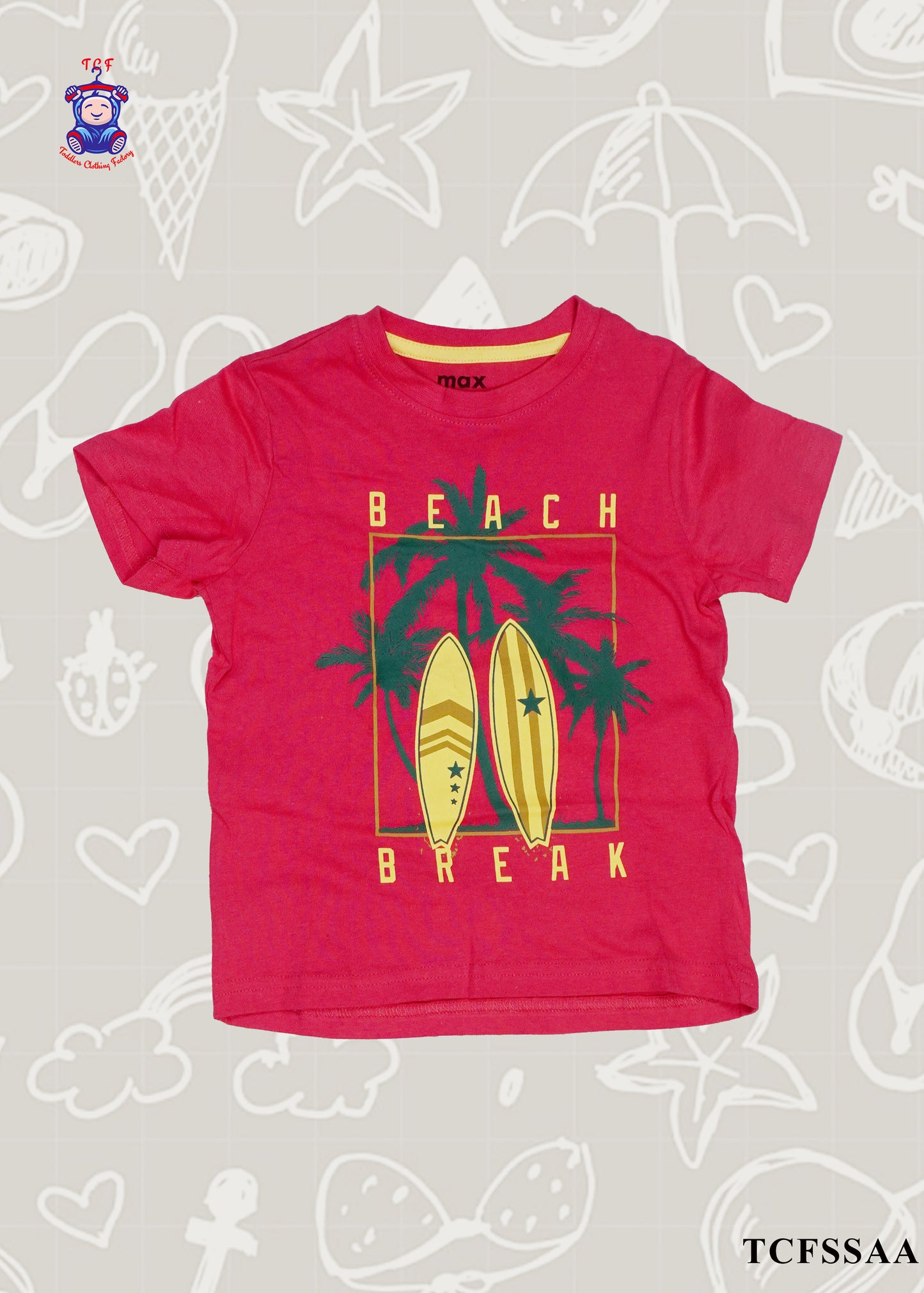 Red - Boys Tees Beach