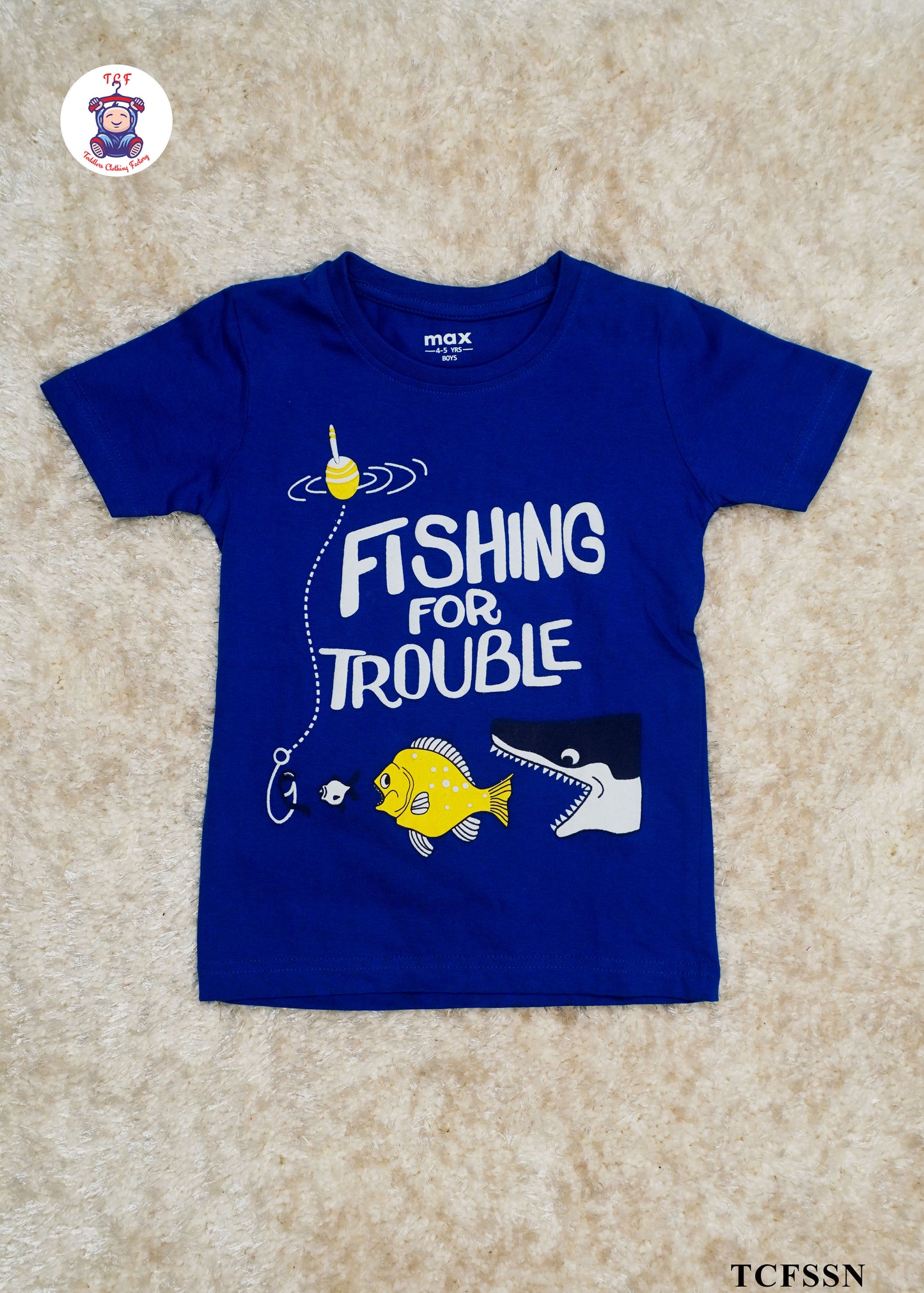 Blue - Boys Tees Fishing