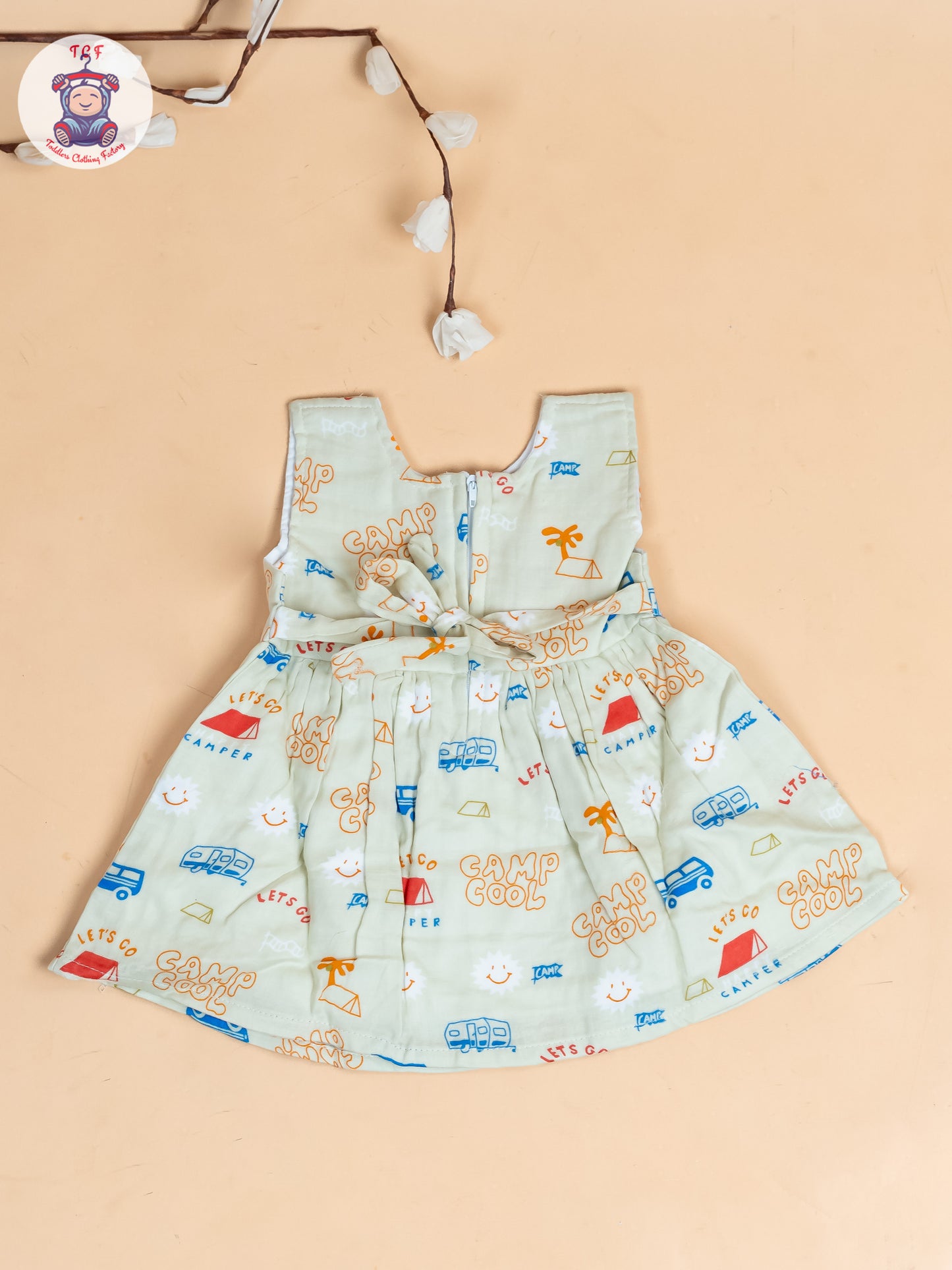 Cream - Girls Camp Cool Cotton Frocks