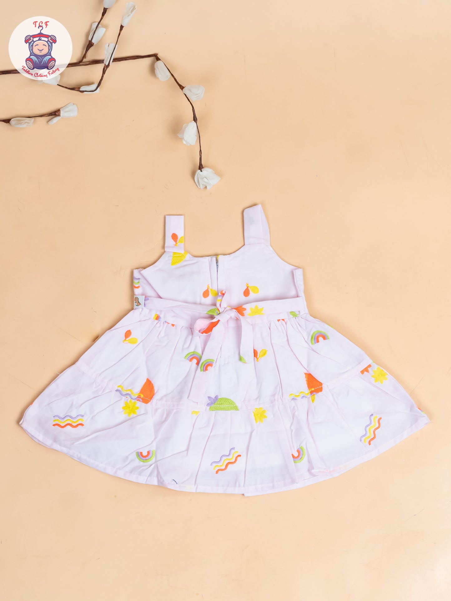 Baby Pink - Girls Cotton Embroidered Frocks